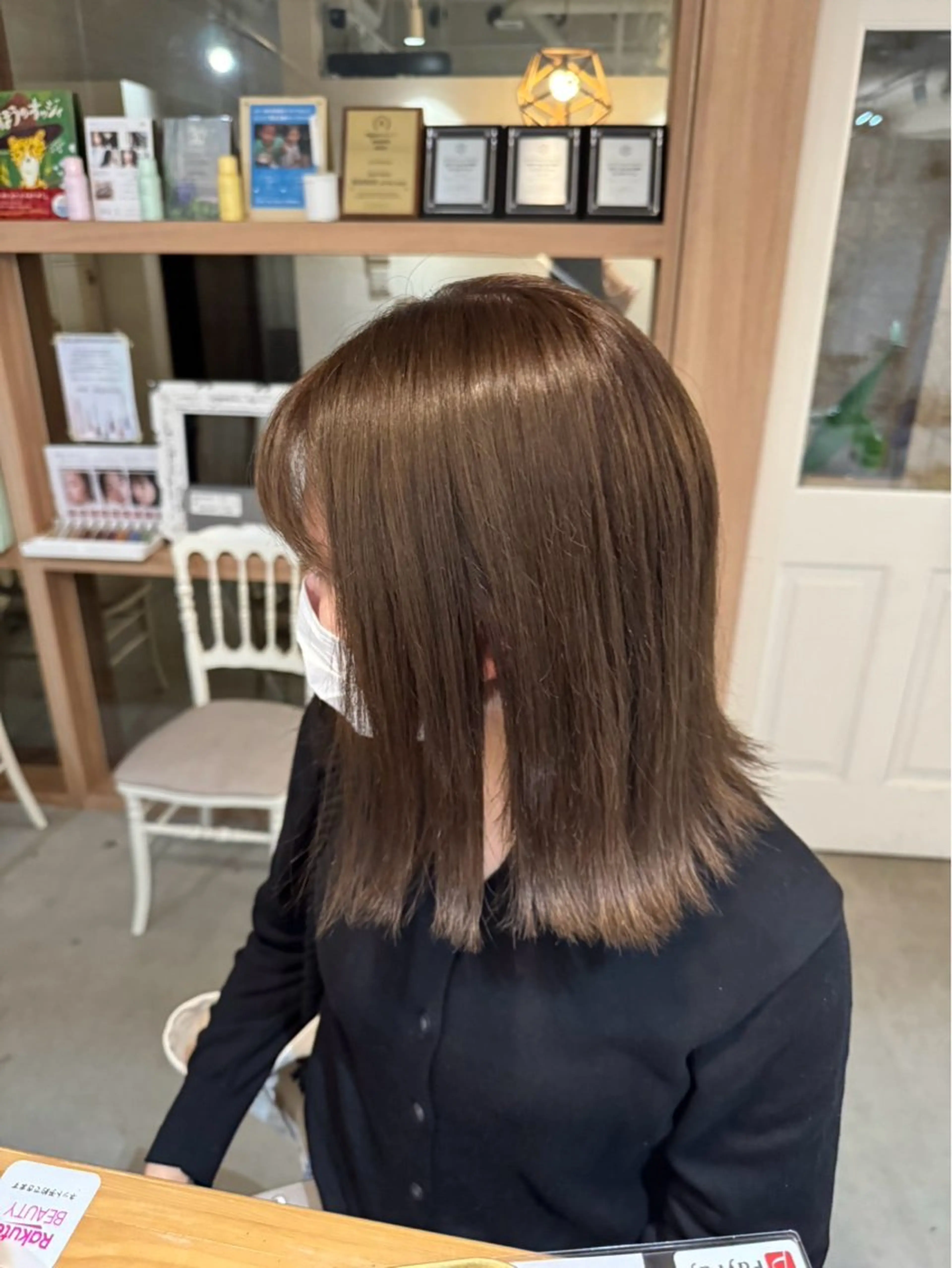 カラー アッシュ ベージュカラー ボブ 瀬川 夏緒のヘアスタイル