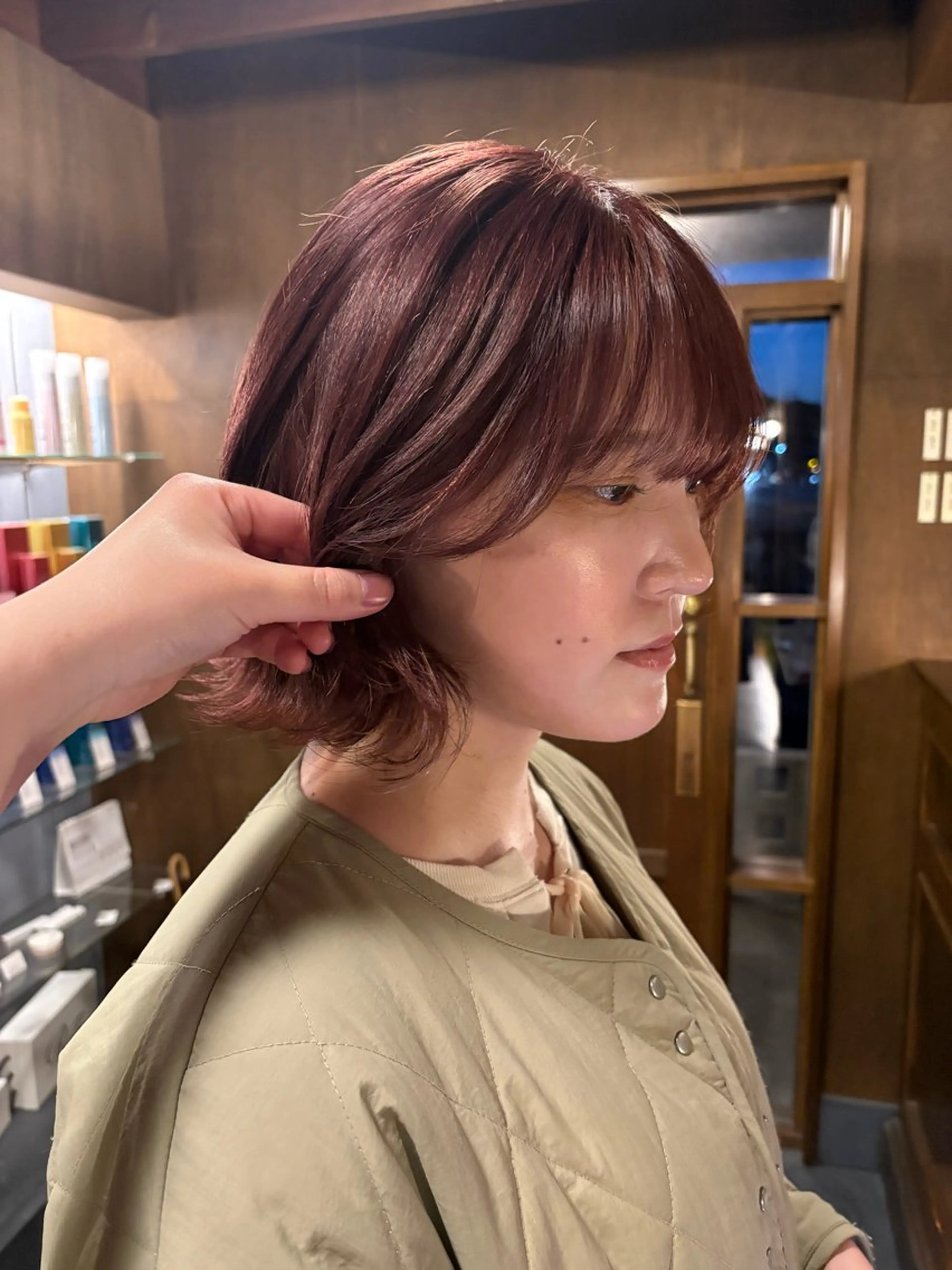 ショート カラー ダブルカラー ラベンダーカラー ピンクカラー ピンクラベンダー 冨永 萌のヘアスタイル