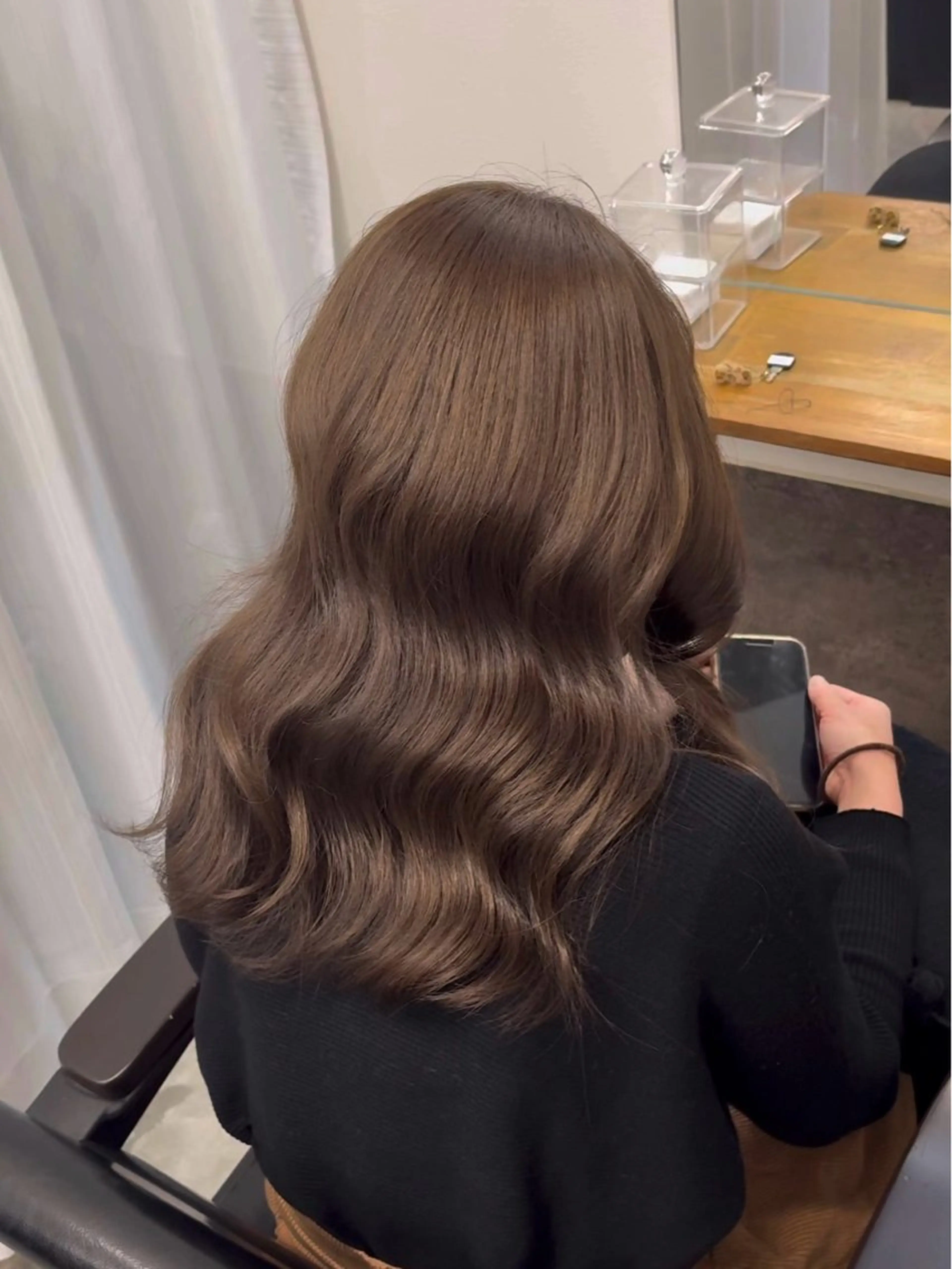 カラー ベージュカラー ブリーチ ブリーチなしカラー ヘアカラー 🩵福岡ブリーチなし レイヤー/紫音🩵のヘアスタイル