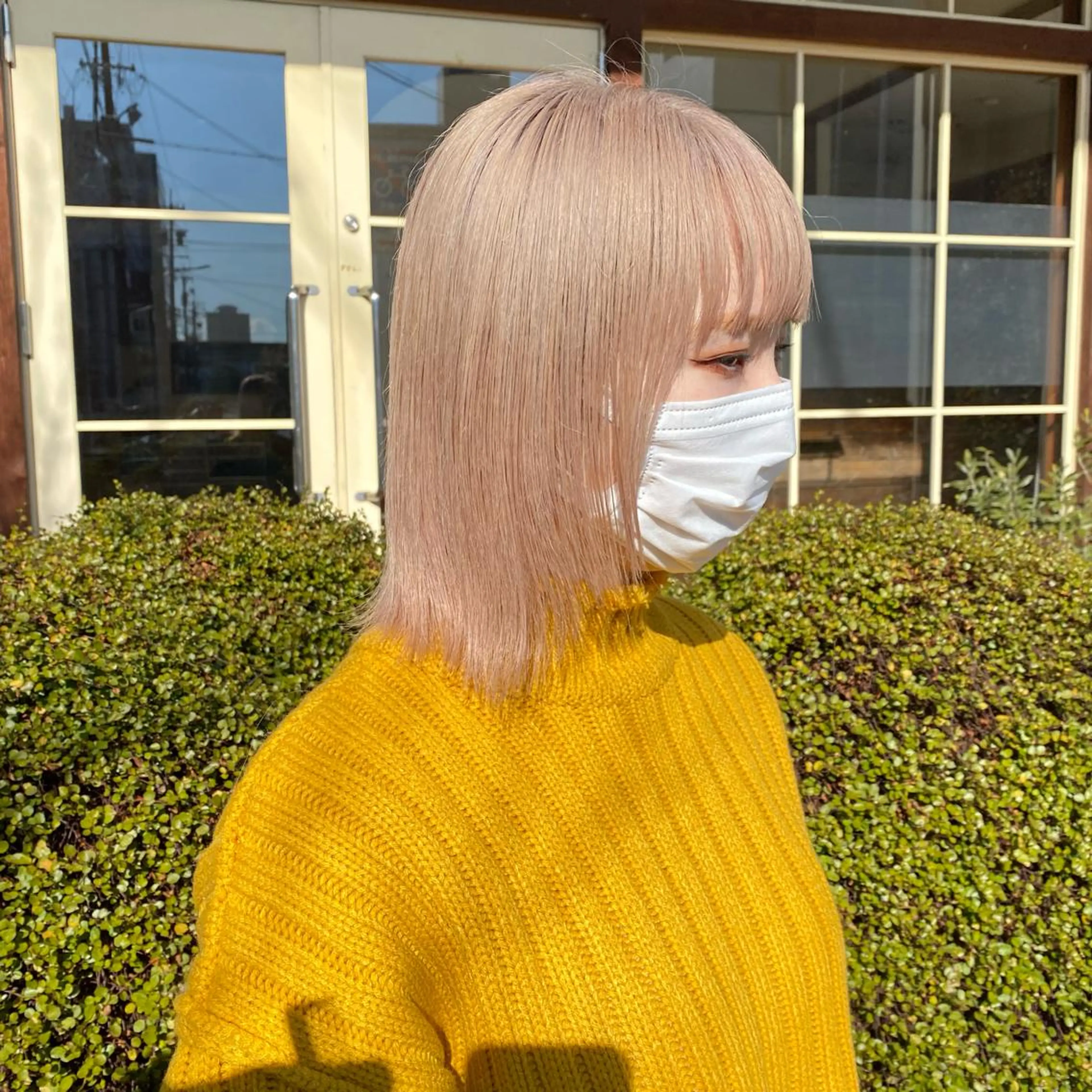 ミディアム カット ヘアカラー トリートメント y.s.h所属・ハイトーンカラー🌈 メンズパーマ鈴木康平のヘアスタイル