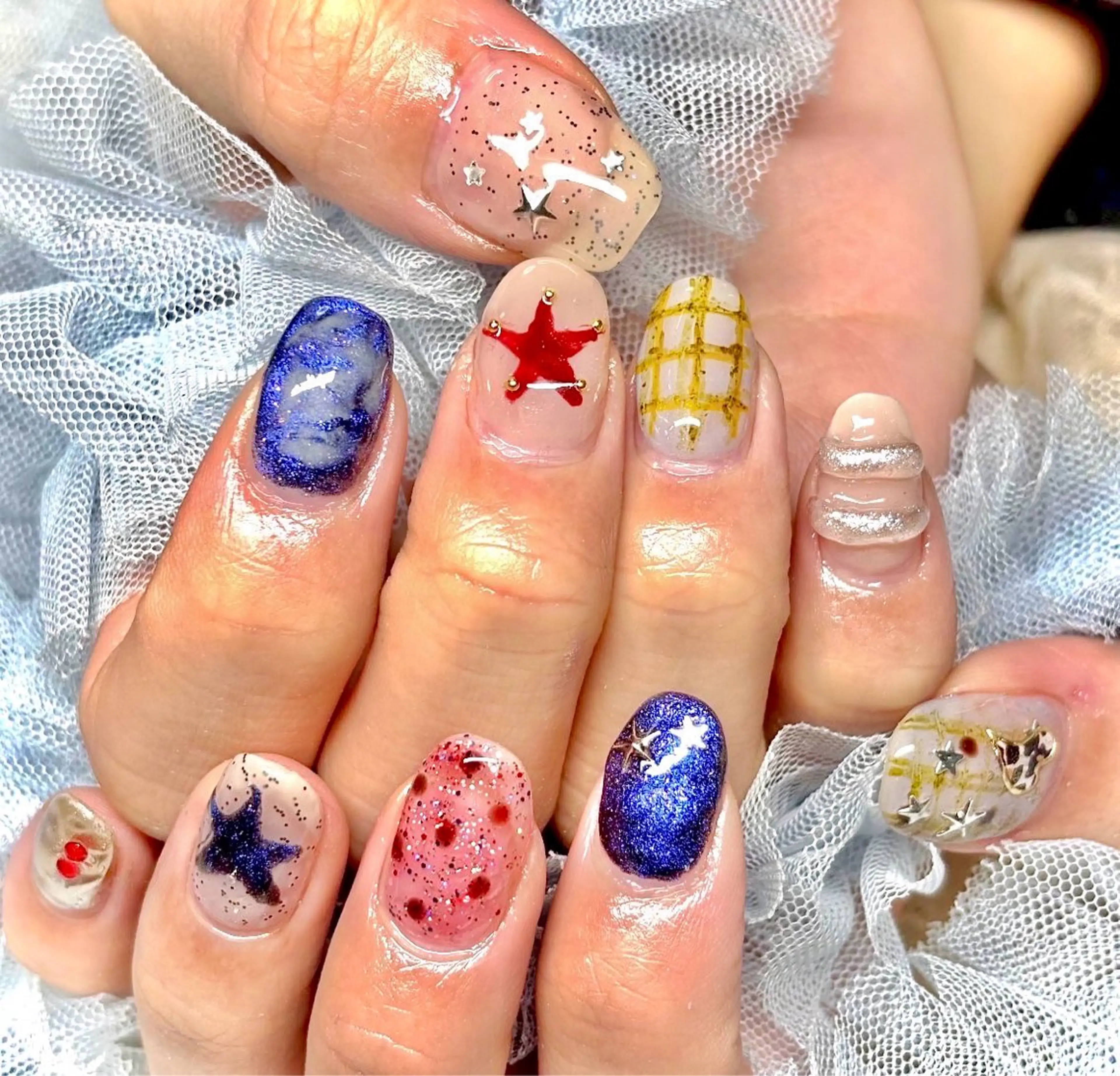 ネイル 春ネイル ワンホンネイル miminon 自宅ネイルサロンのネイルデザイン