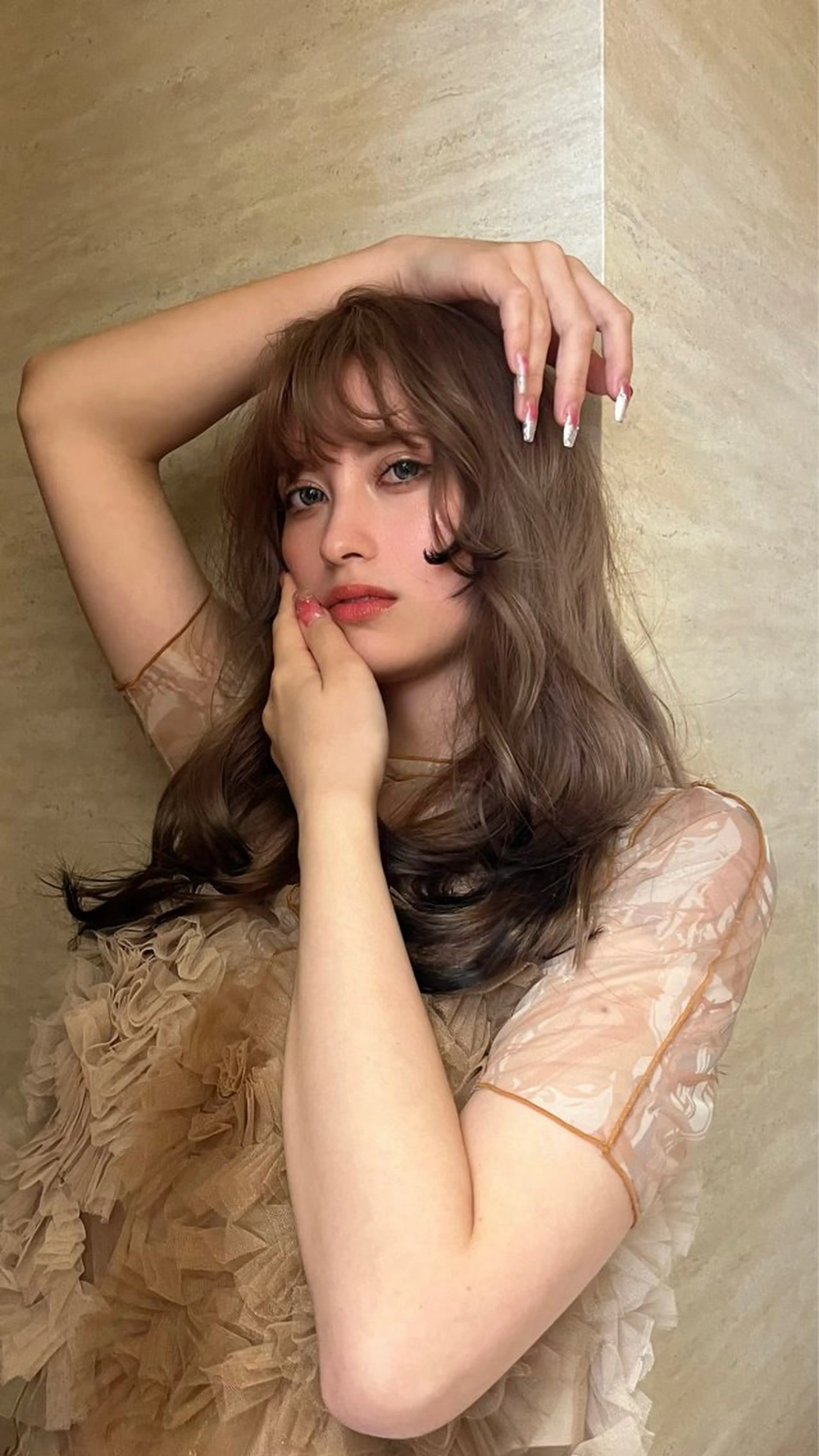 ロング カラー 柔らかい艶暖色 レイヤー🫧姫汝のヘアスタイル