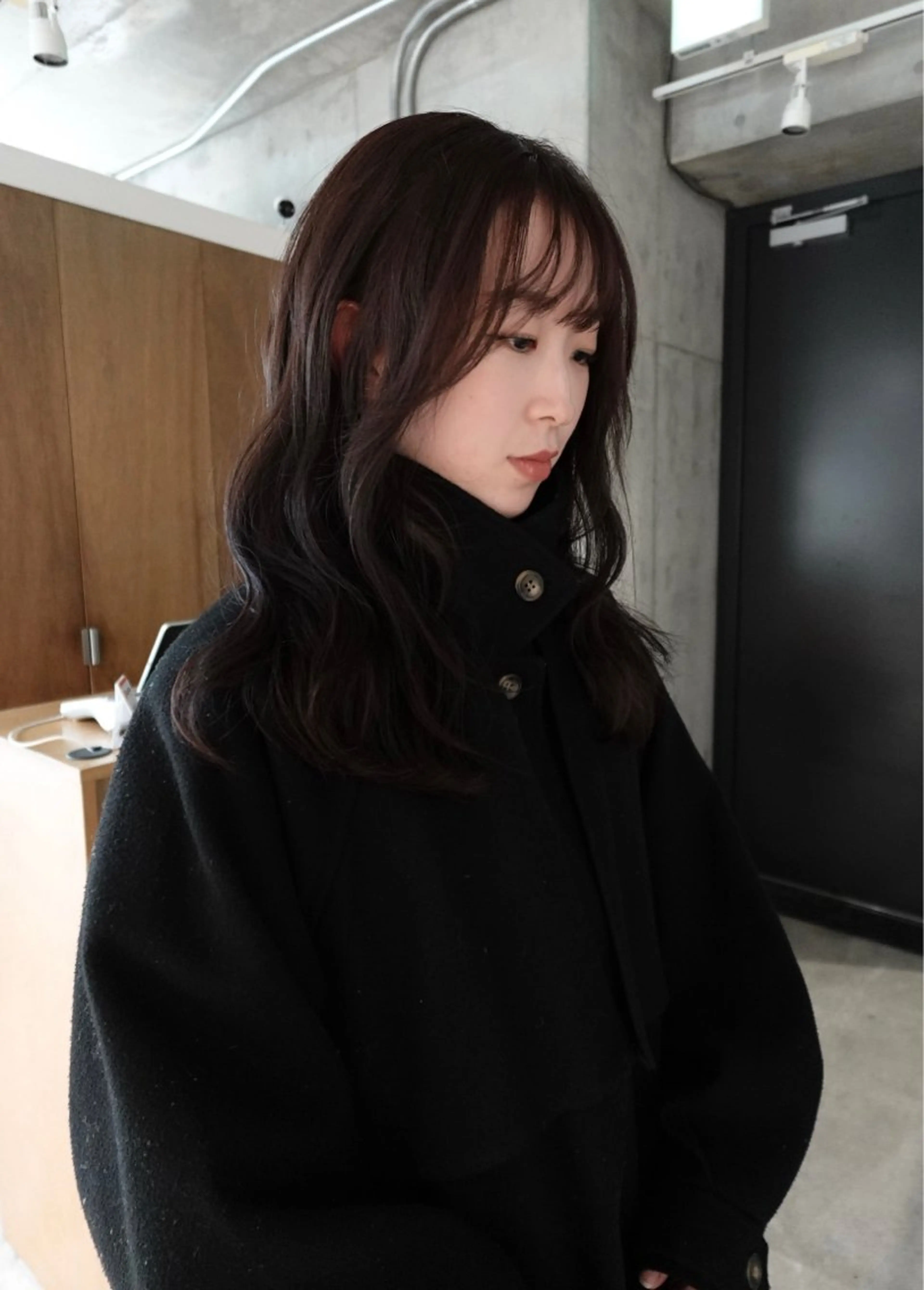 セミロング ピンクブラウン ヘアカラー トリートメント 中里　凜/無料カット 🎀/自由が丘のヘアスタイル