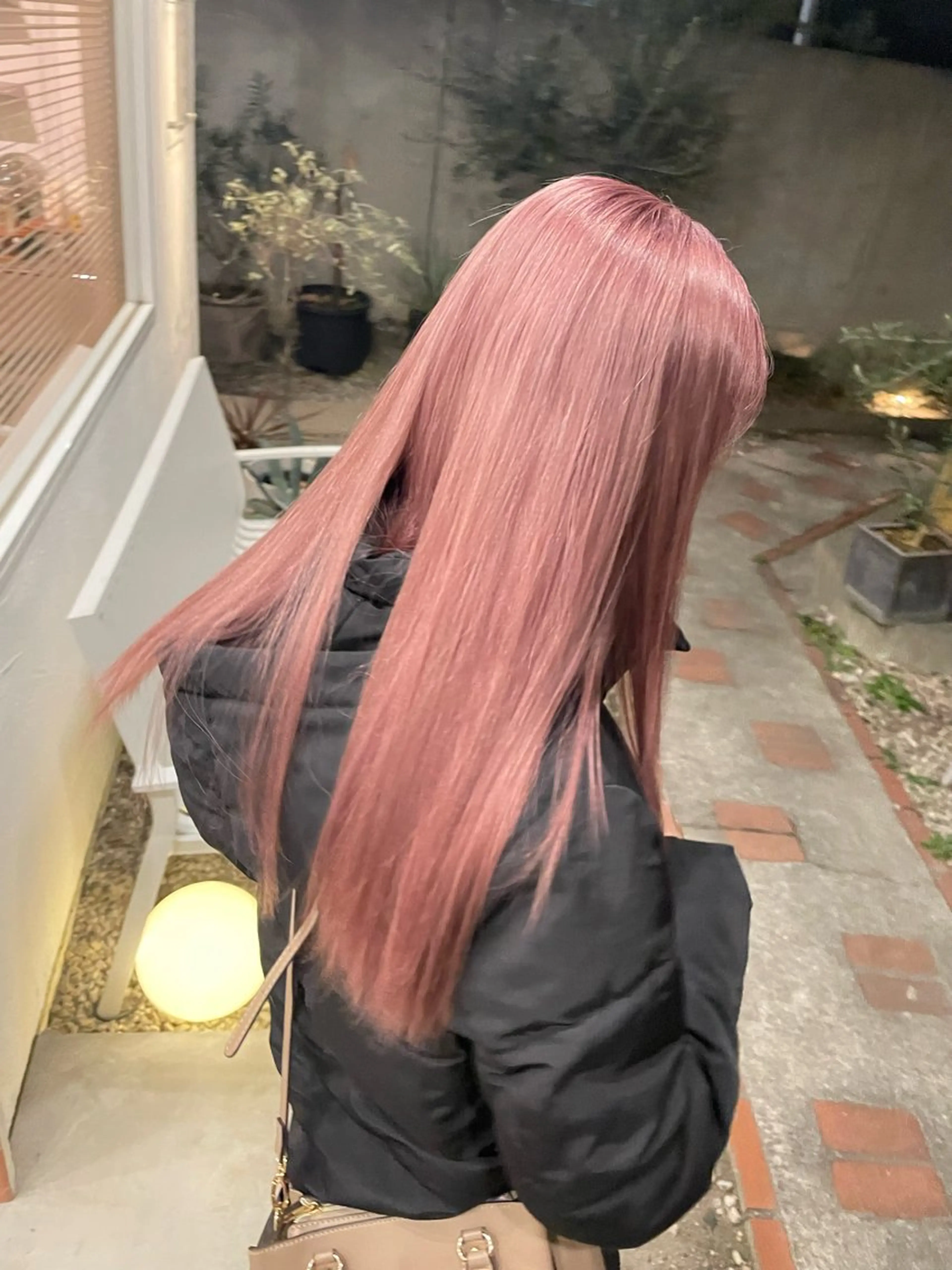 ロング カラー ベージュカラー ピンクカラー ピンクベージュ HITOMI 福岡パーマのヘアスタイル