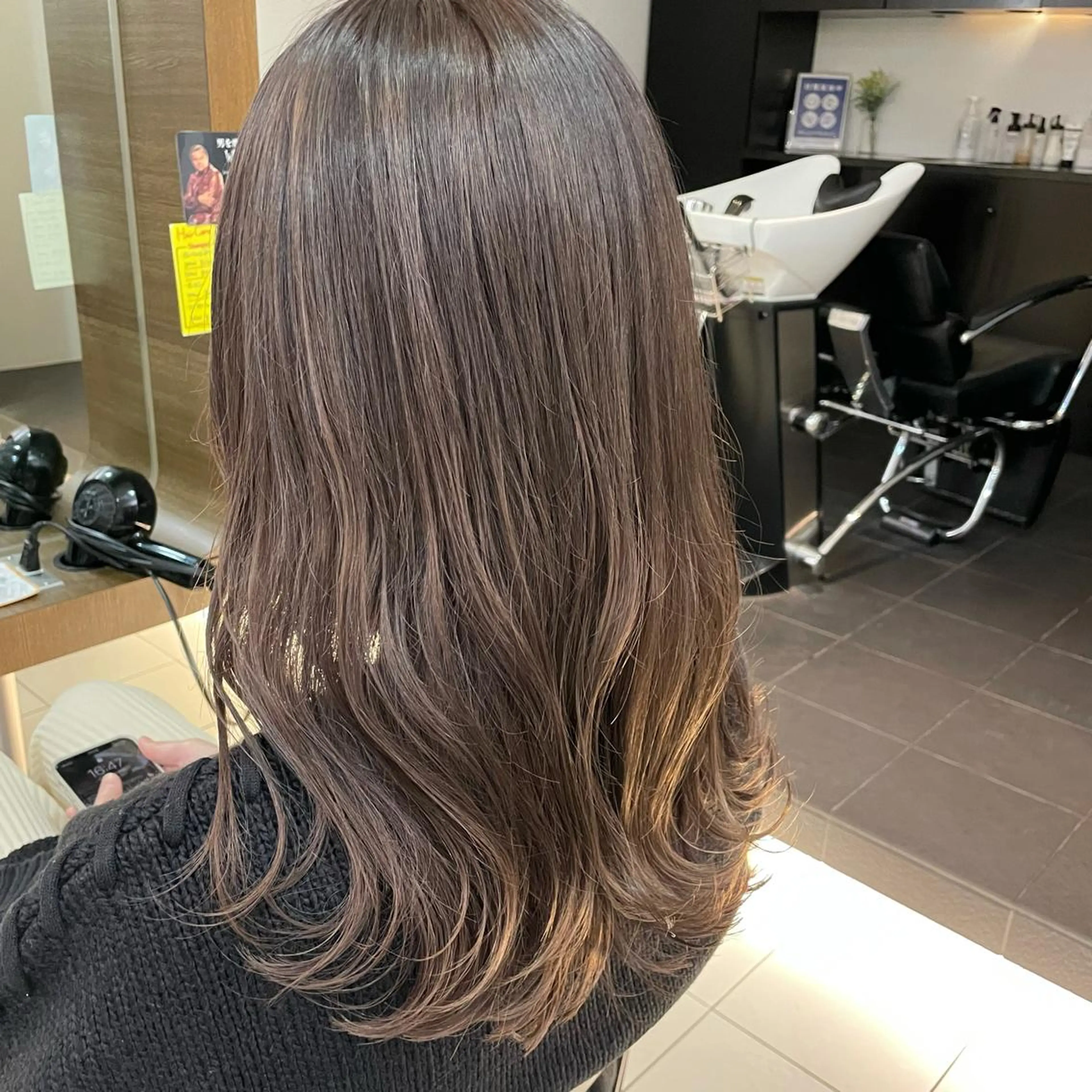 セミロング カラー ベージュカラー ラベンダーカラー ラベンダーベージュ 透明感カラー/ 寺田千雅子のヘアスタイル