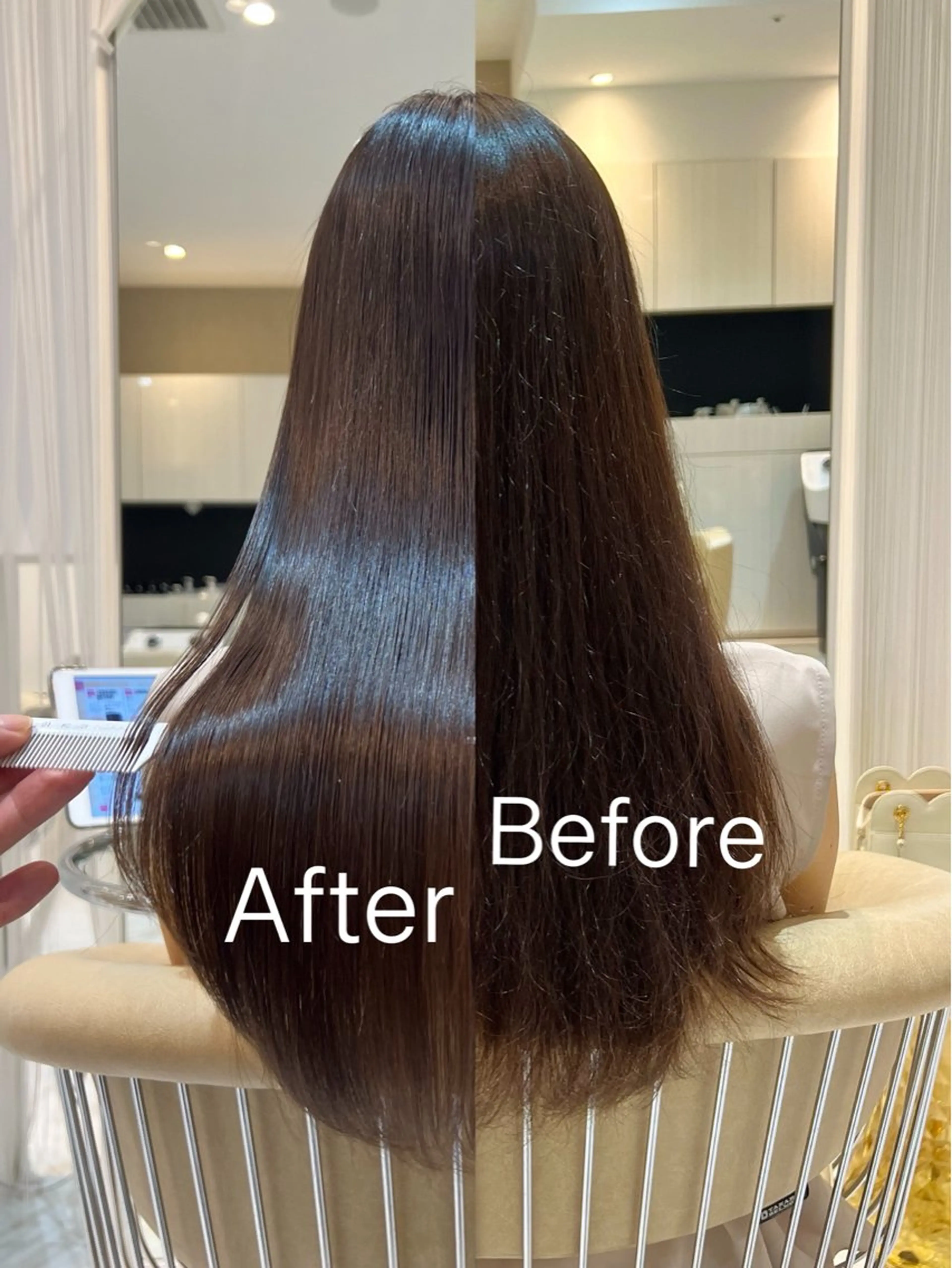 ロング カラー 透明感カラー 髪質改善 ヘアカラー トップスタイル所属・渡邊晴日/ ヘアカラー/髪質改善のヘアスタイル