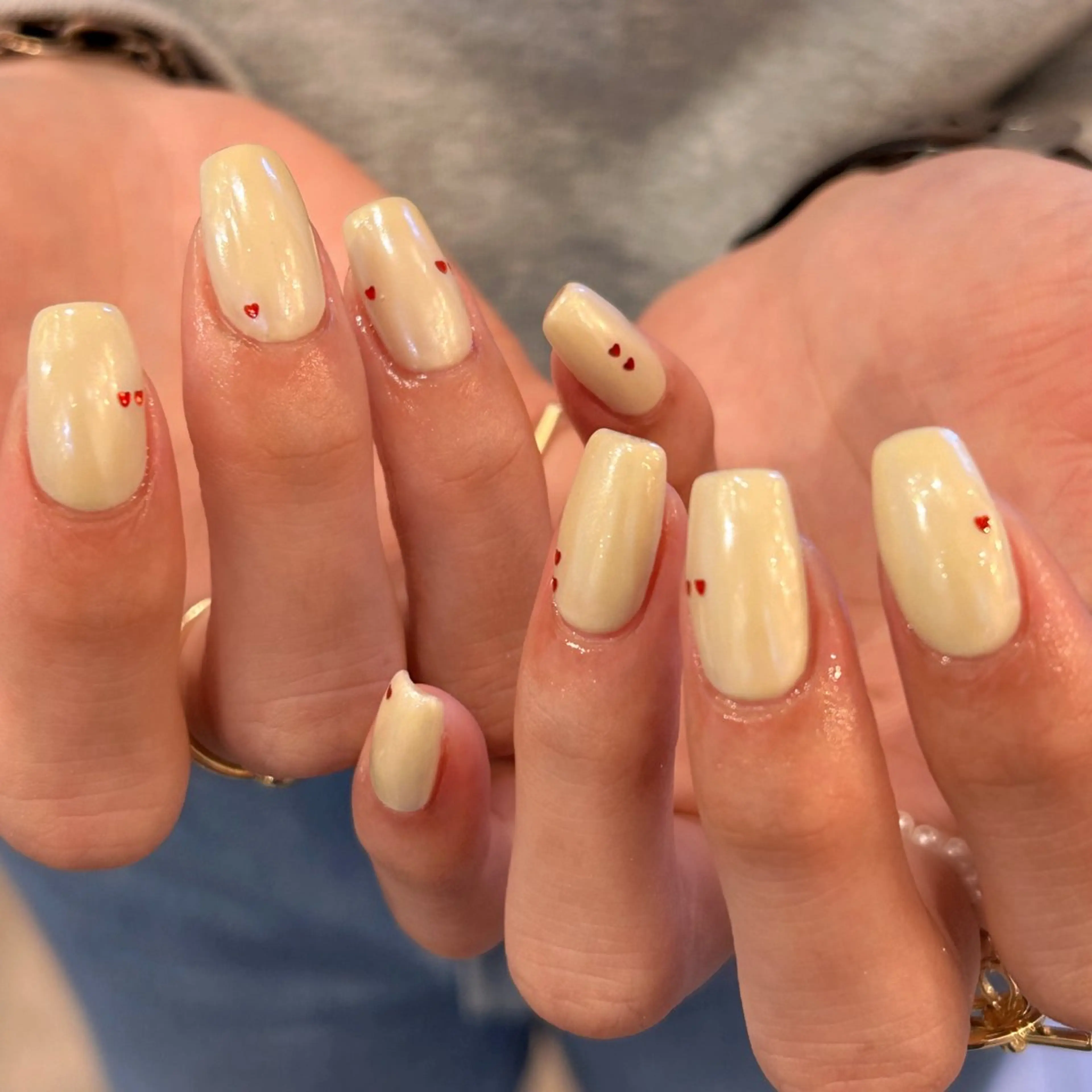 ネイル オーロラネイル ハート シンプルネイル 春ネイル 夏ネイル ハンドネイル hair MILE.所属・MILE. mukonosouのネイルデザイン