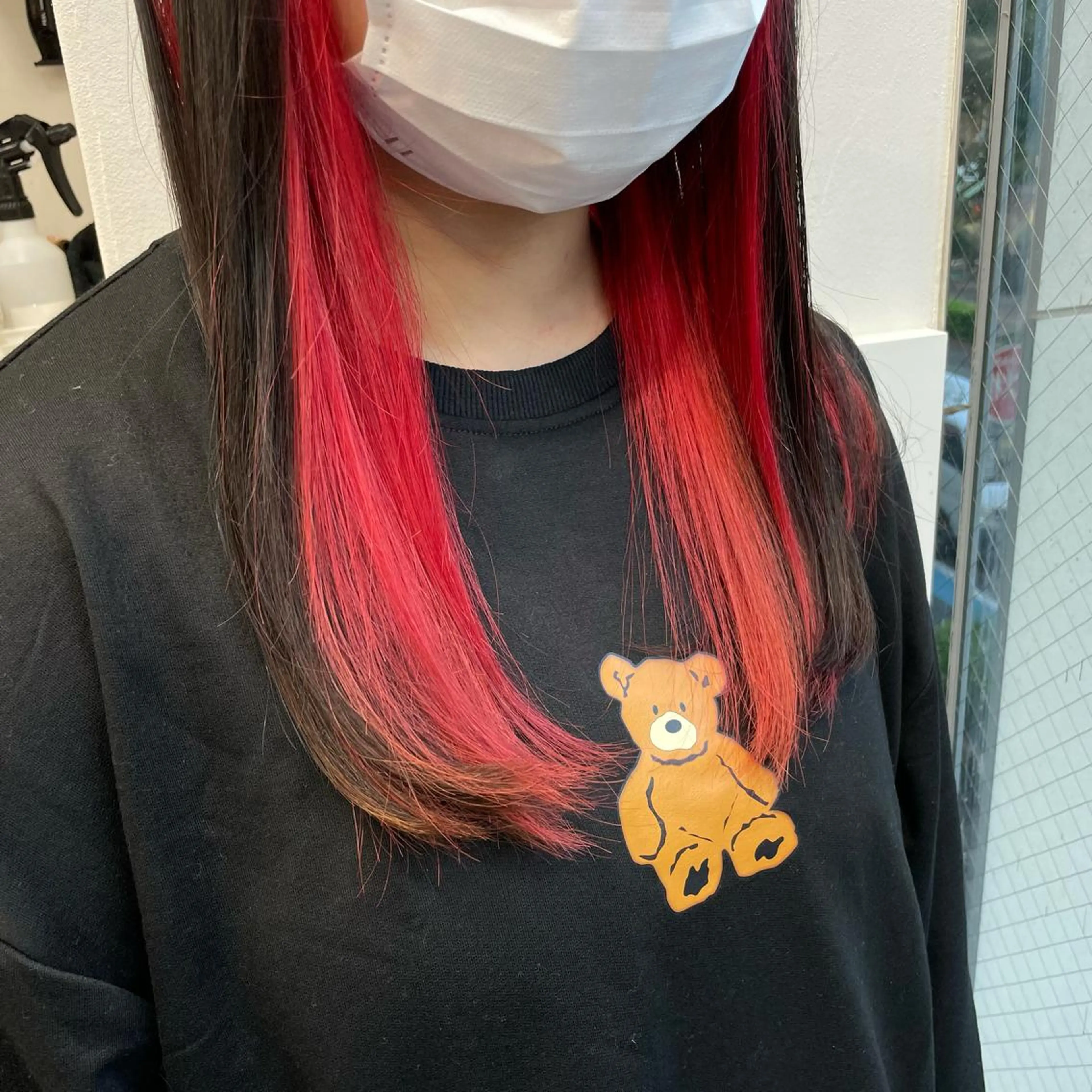 ロング カラー レッドカラー 🌼杉田 胡桃🌼のヘアスタイル