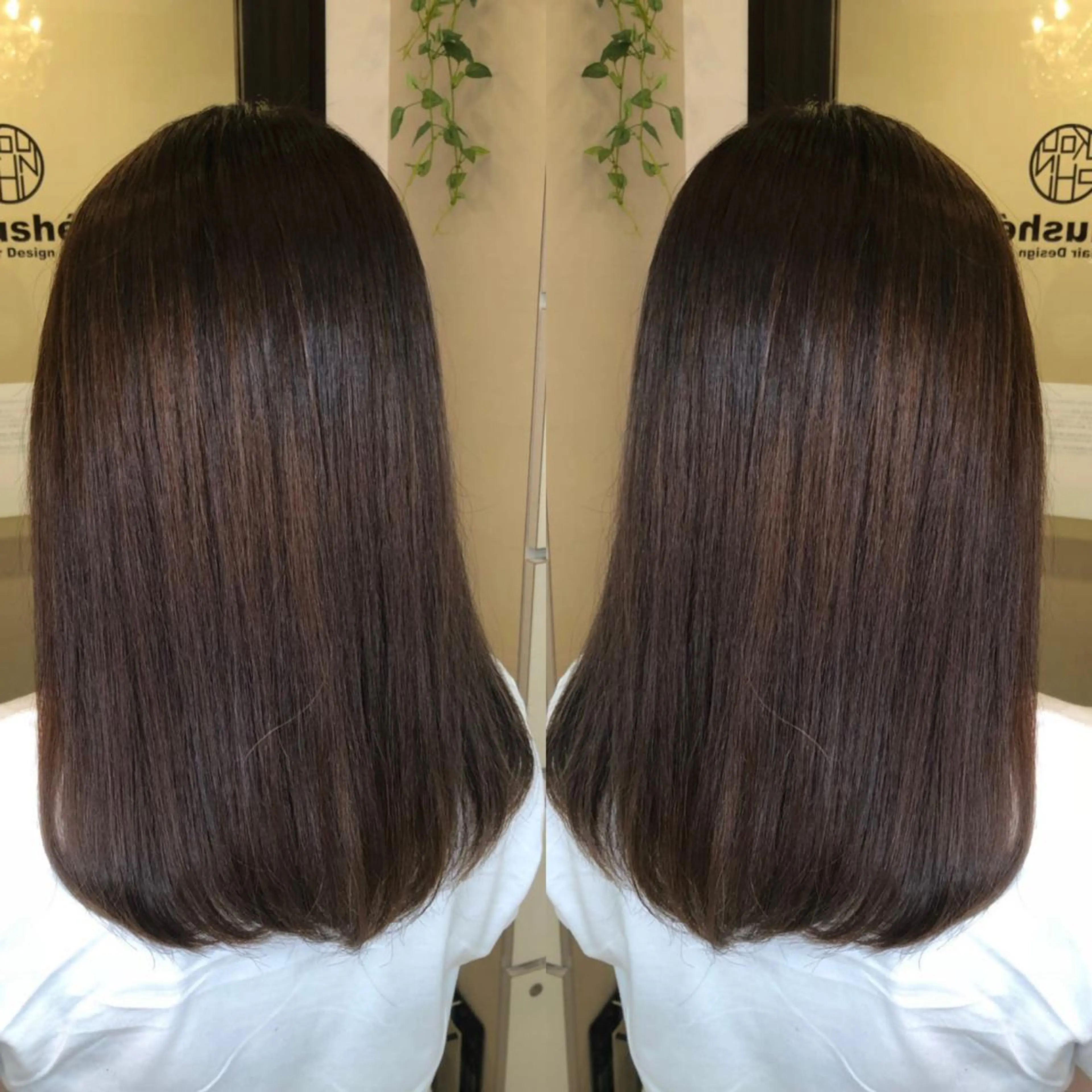 ミディアム カラー ブラウンカラー ショコラブラウン 韓国🇰🇷 ✂︎hair 内田愛のヘアスタイル