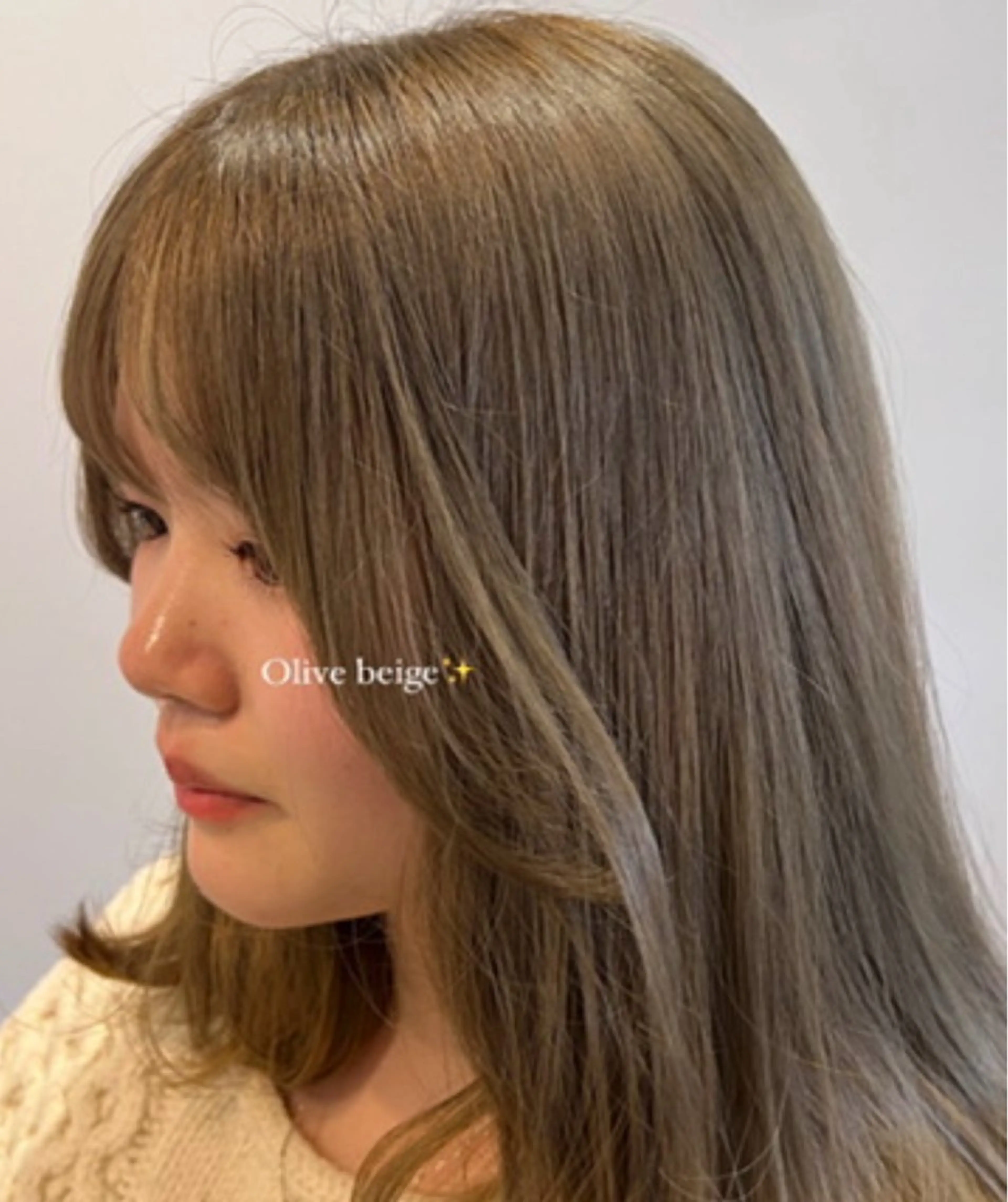 セミロング カラー カット ヘアカラー レイヤーカット 大名　sakiのヘアスタイル