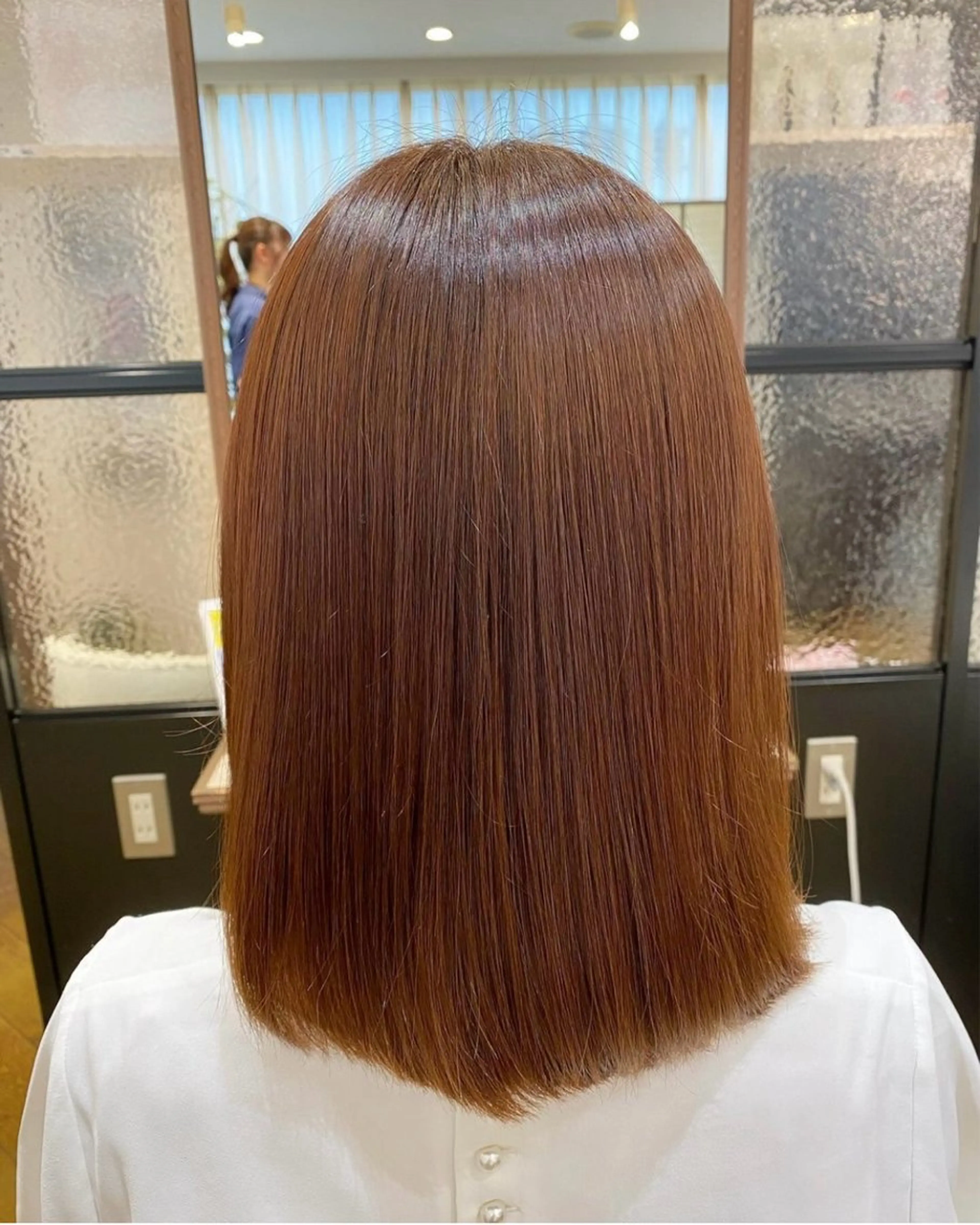 ミディアム ピンクブラウン 髪質改善 カット ヘアカラー 艶感🫧透明感カラー YUKARIのヘアスタイル