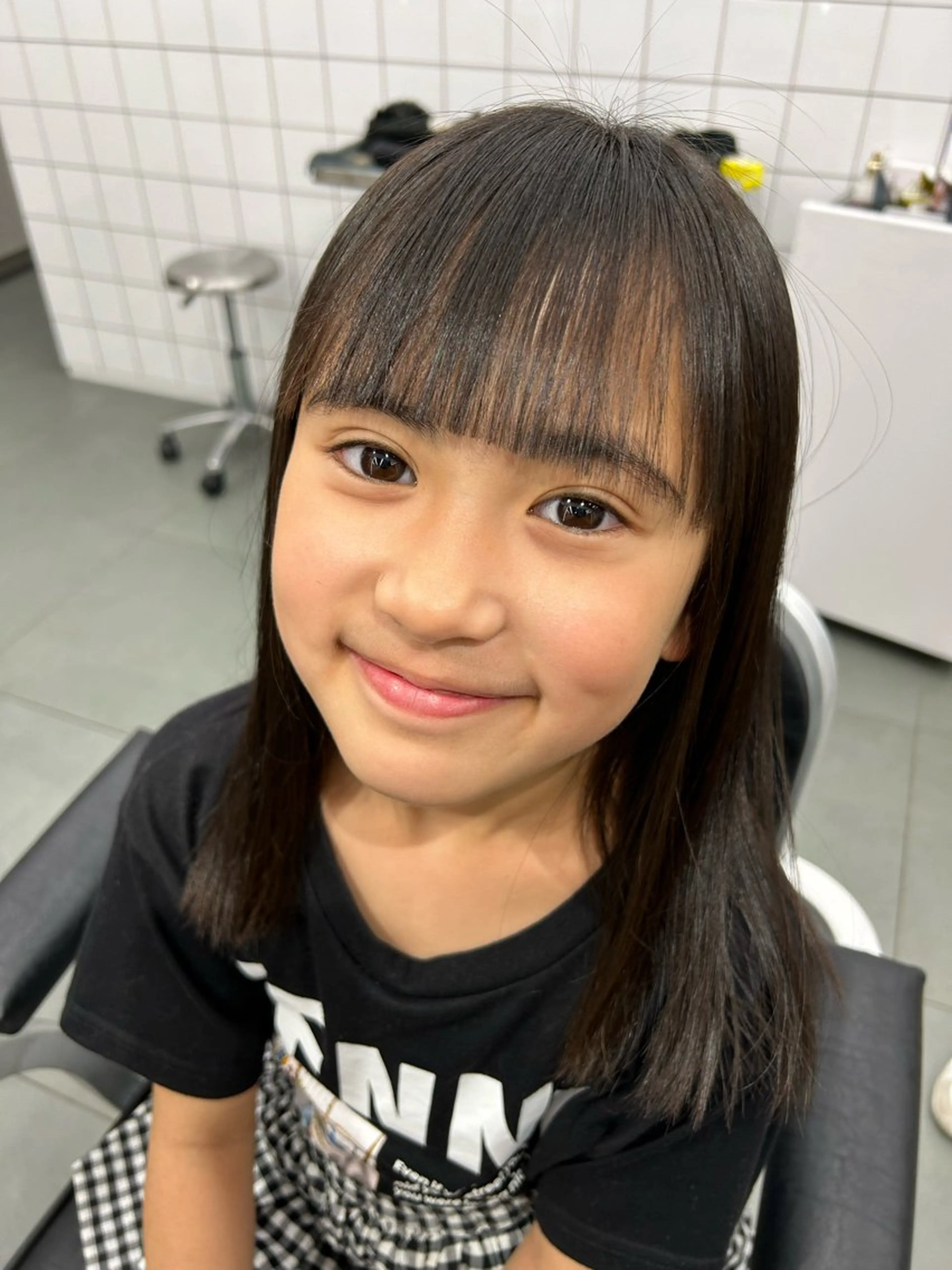 セミロング 縮毛矯正 STELLA 小林優真のヘアスタイル