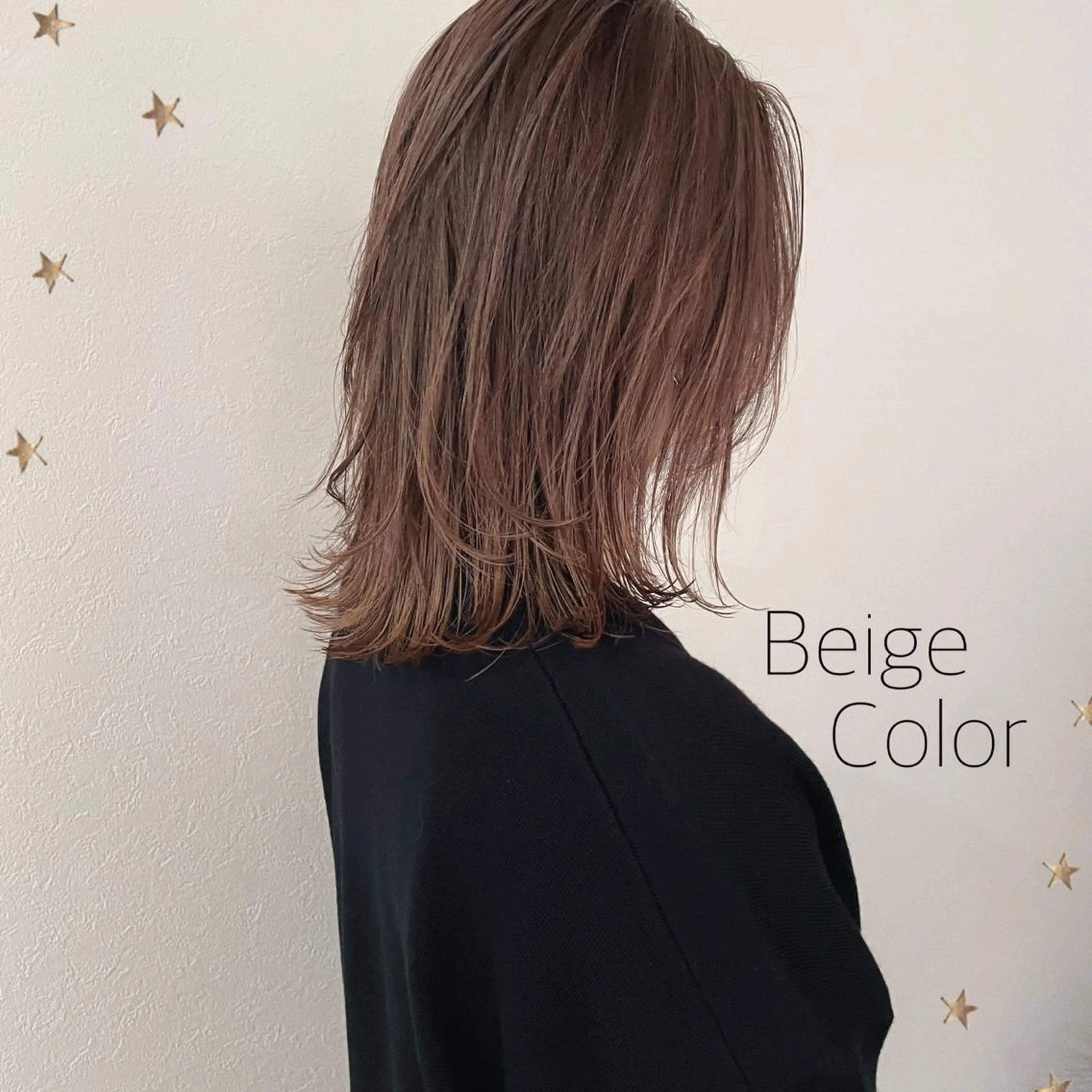 セミロング カラー カット ヘアカラー 市川 千夏のヘアスタイル