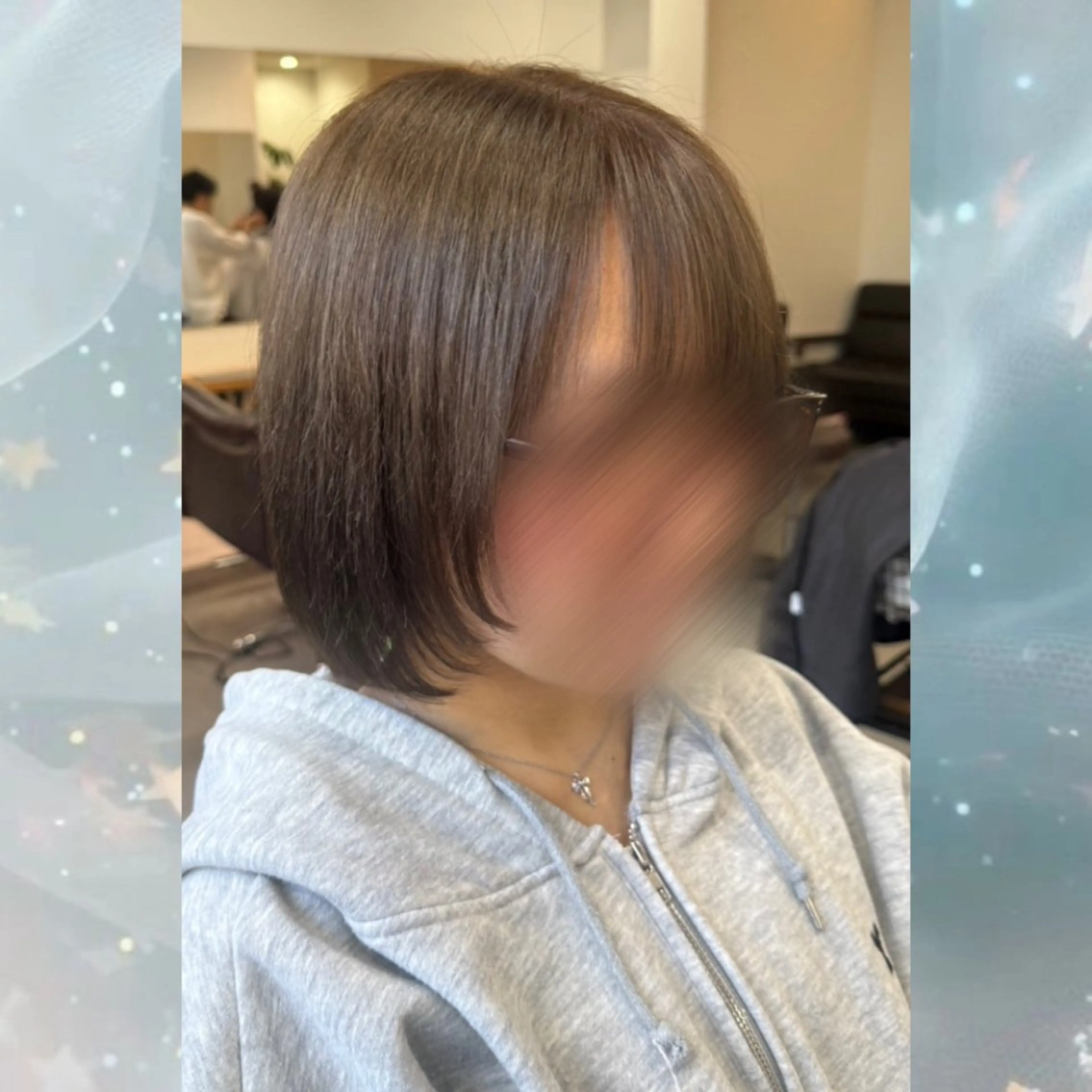 ショート ボブレイヤー ボブ 顔まわりレイヤー 顔周りカット レイヤーカット カット ヘアカラー 河原 彩心【練習モデル】のヘアスタイル