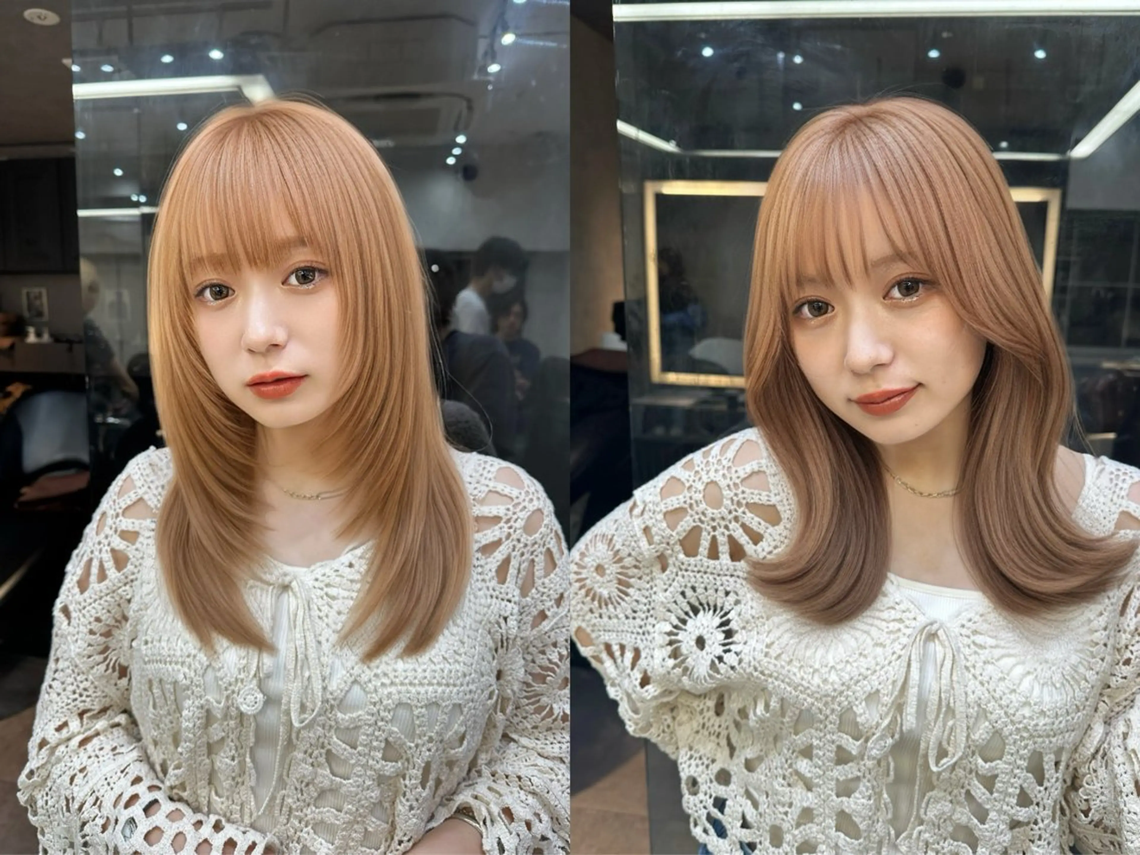 ミディアム カラー カット ヘアカラー トリートメント 韓国/ボブ/レイヤー /髪質改善/まさ❣️のヘアスタイル