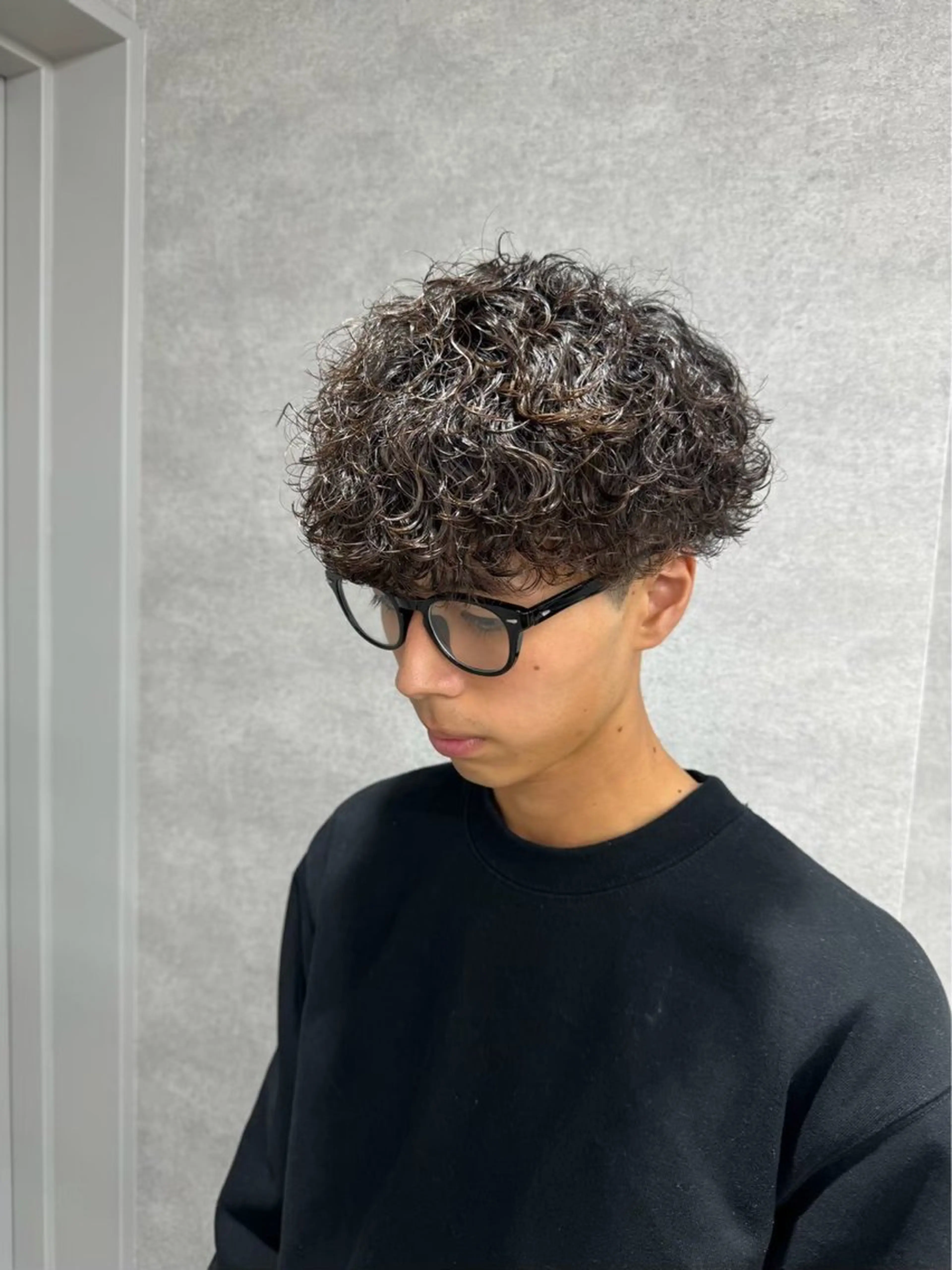 パーマ ヘアアレンジ メンズ 髪質改善 川合 智之のヘアスタイル