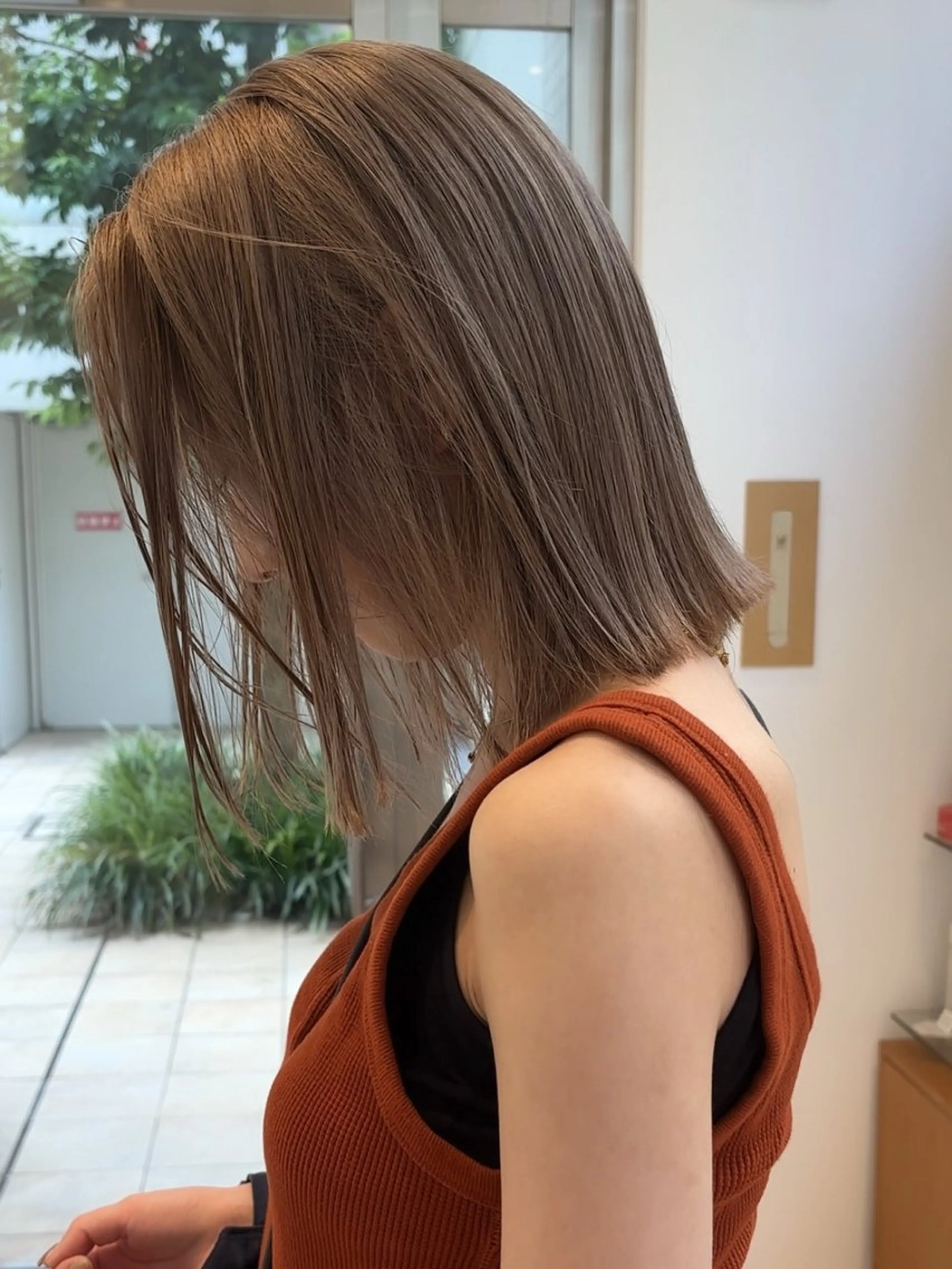 ミディアム カット ヘアカラー トリートメント 🍑透明感hair ・NENE🍑のヘアスタイル