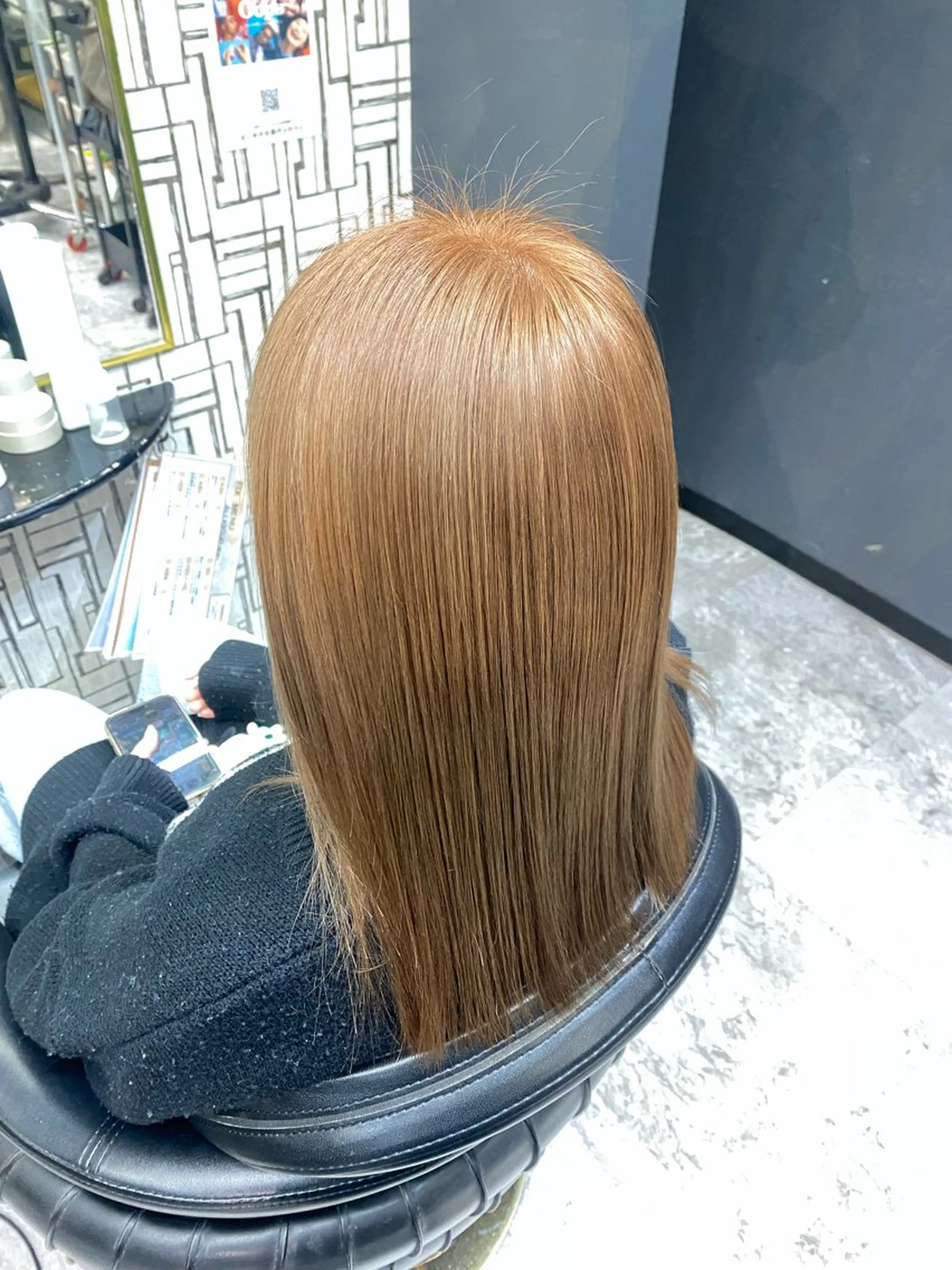 ミディアム ヘアカラー 池田 亮雅のヘアスタイル