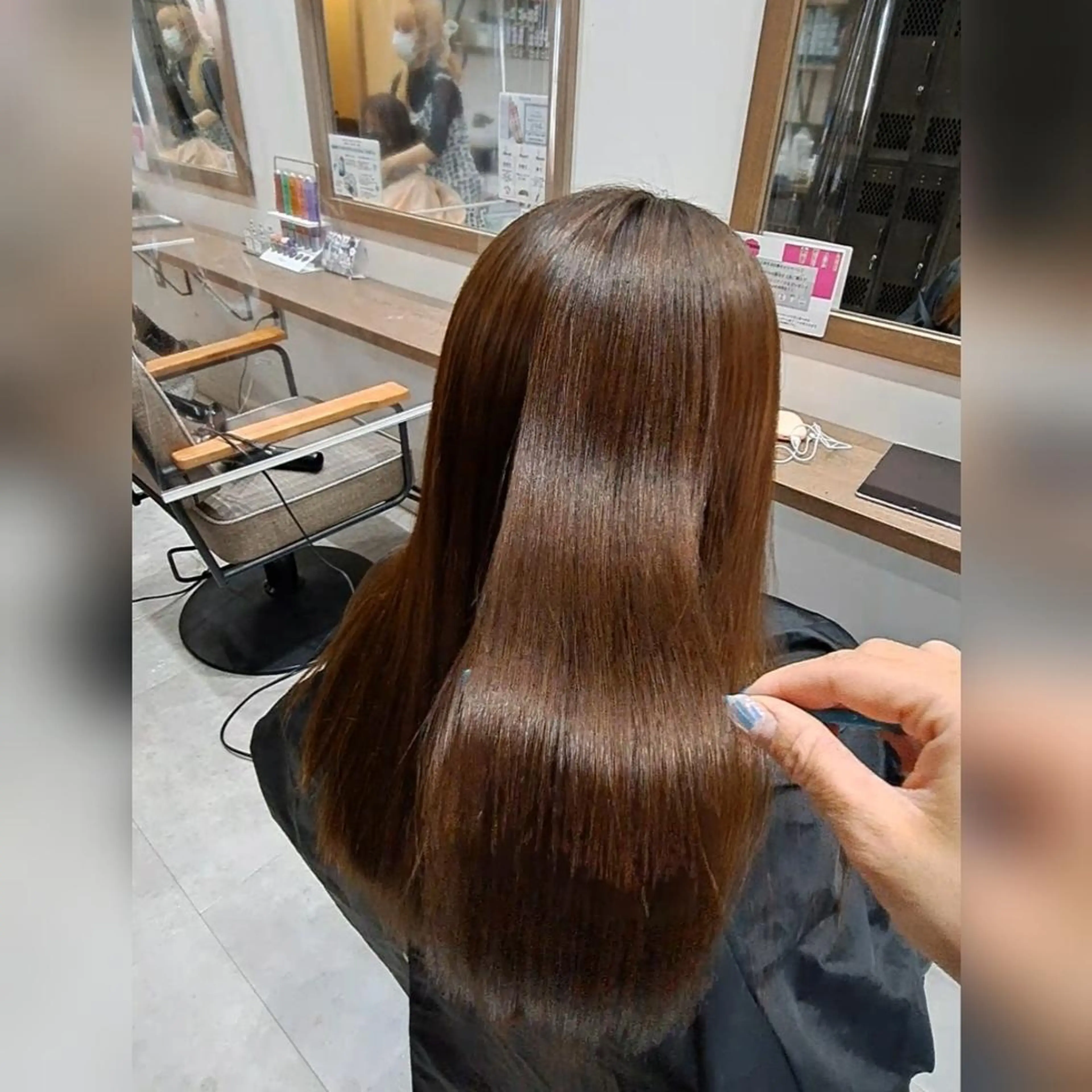 雨の日でもまとまる👼艶々縮毛矯正➕トリートメント付き💇‍♀️💓カット追加おっけ😊👌🏻の写真