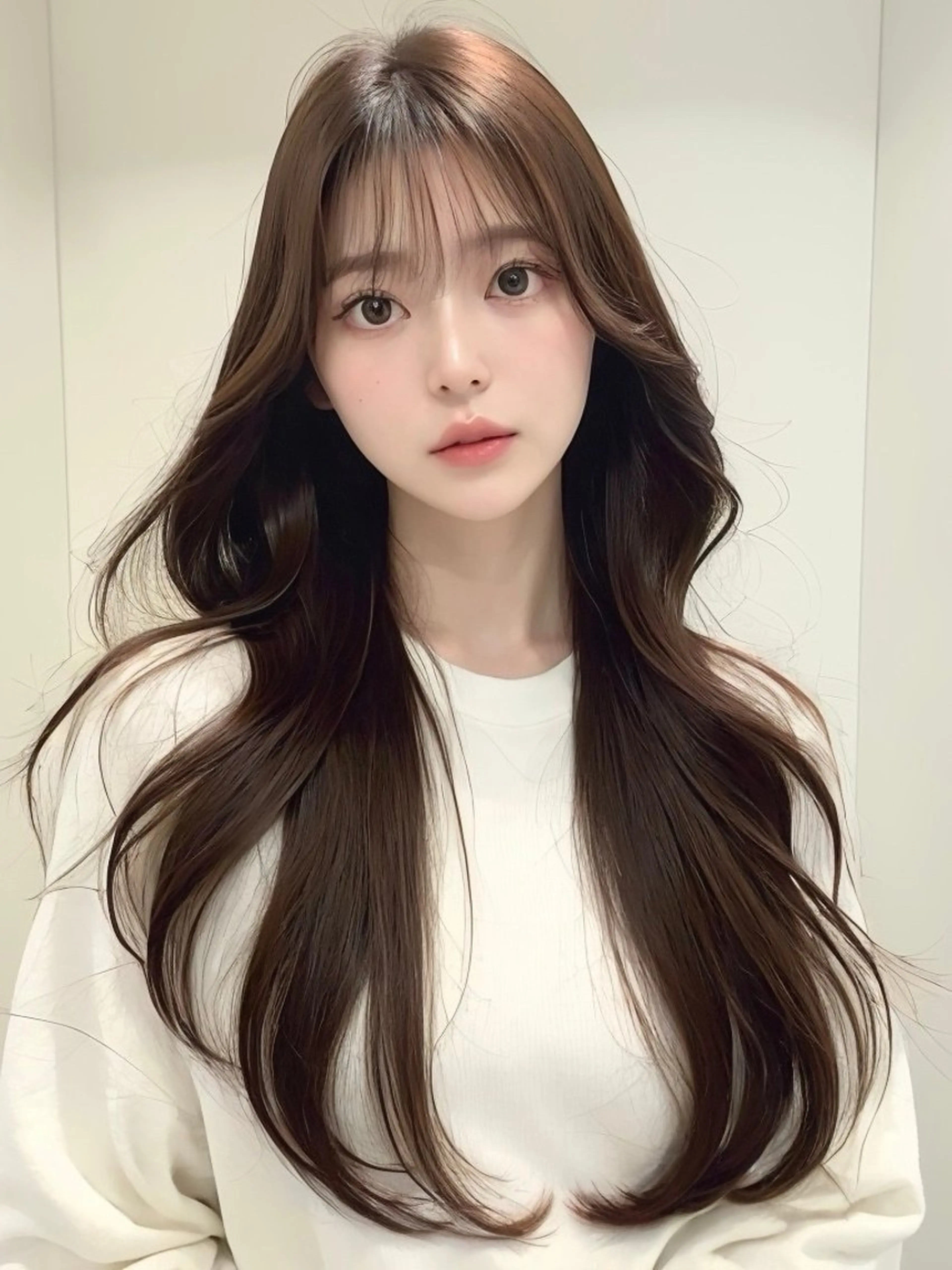 ロング カラー ブリーチ ダブルカラー インナーカラー ブリーチなしカラー 髪質改善 カット ヘアカラー トリートメント ヘッドスパ 🩵髪質改善🩵 韓国ヘア🩵花澤みりのヘアスタイル