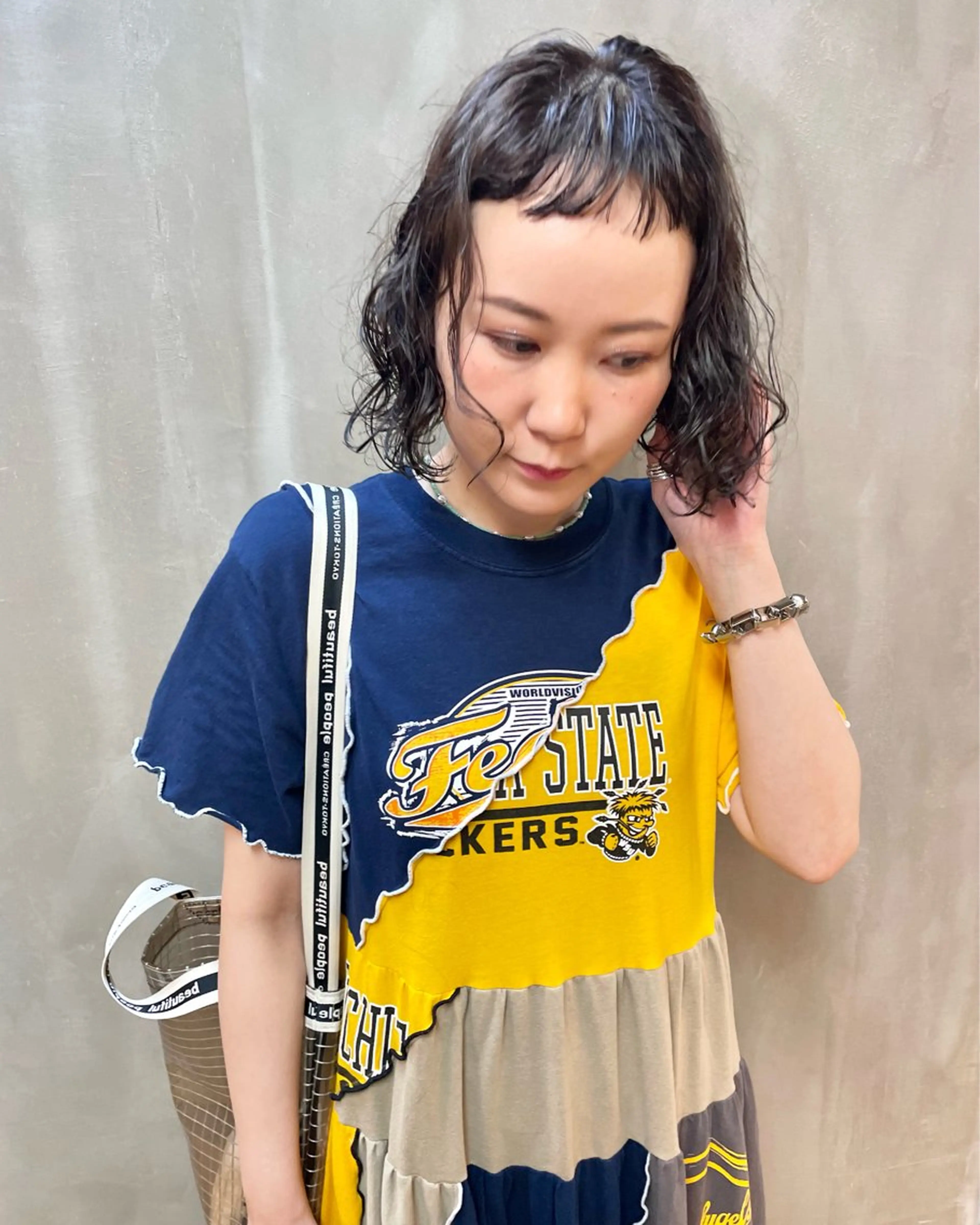 ミディアム カラー パーマ ヘアアレンジ メンズ 切りっぱなしボブ ショートボブ ミディアムパーマ マッシュウルフ マッシュ カット パーマ トリートメント tatsumi/ボブ ウルフ/レイヤーのヘアスタイル