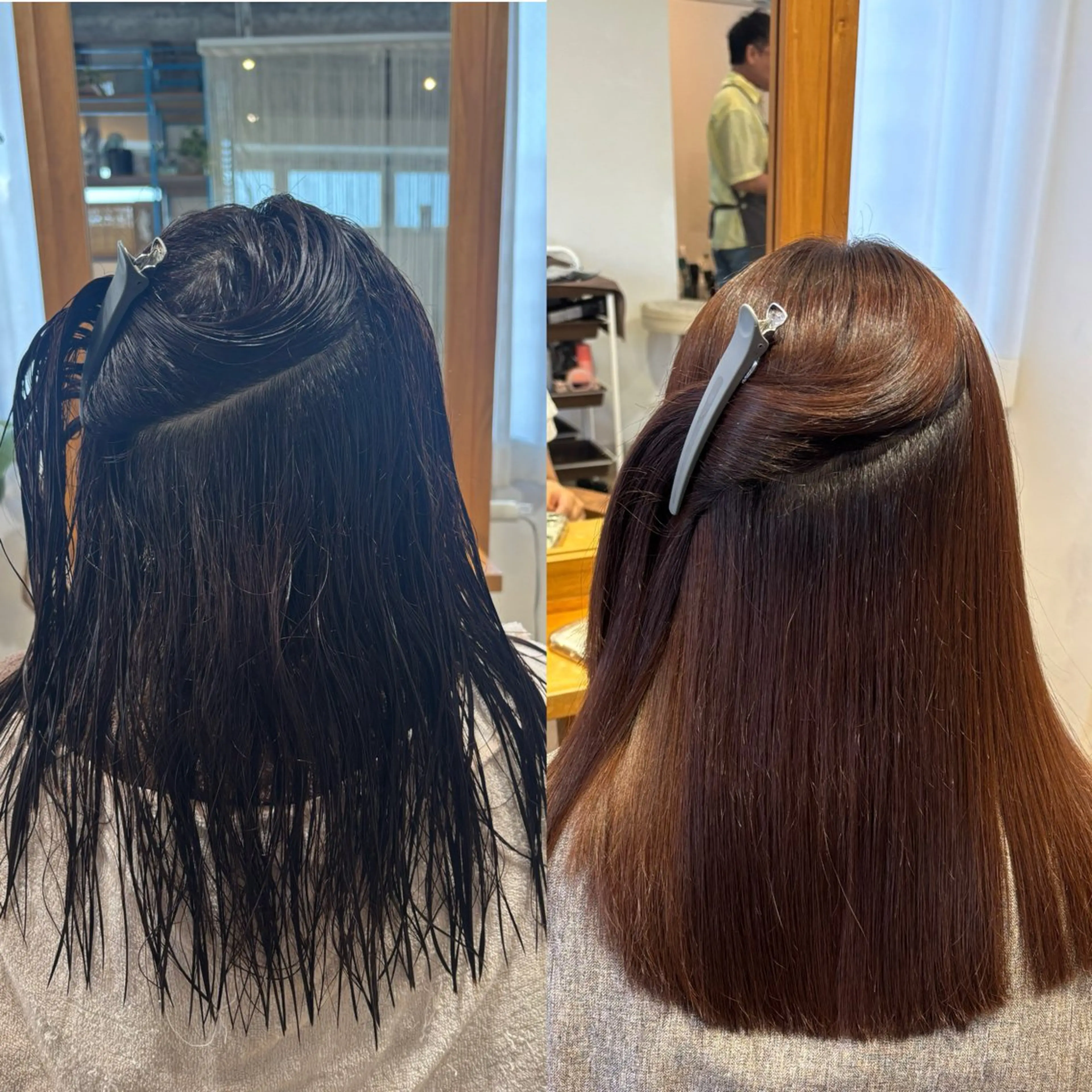 ロング カット 縮毛矯正 トリートメント RINNO🌷透明感 カラー/縮毛矯正のヘアスタイル