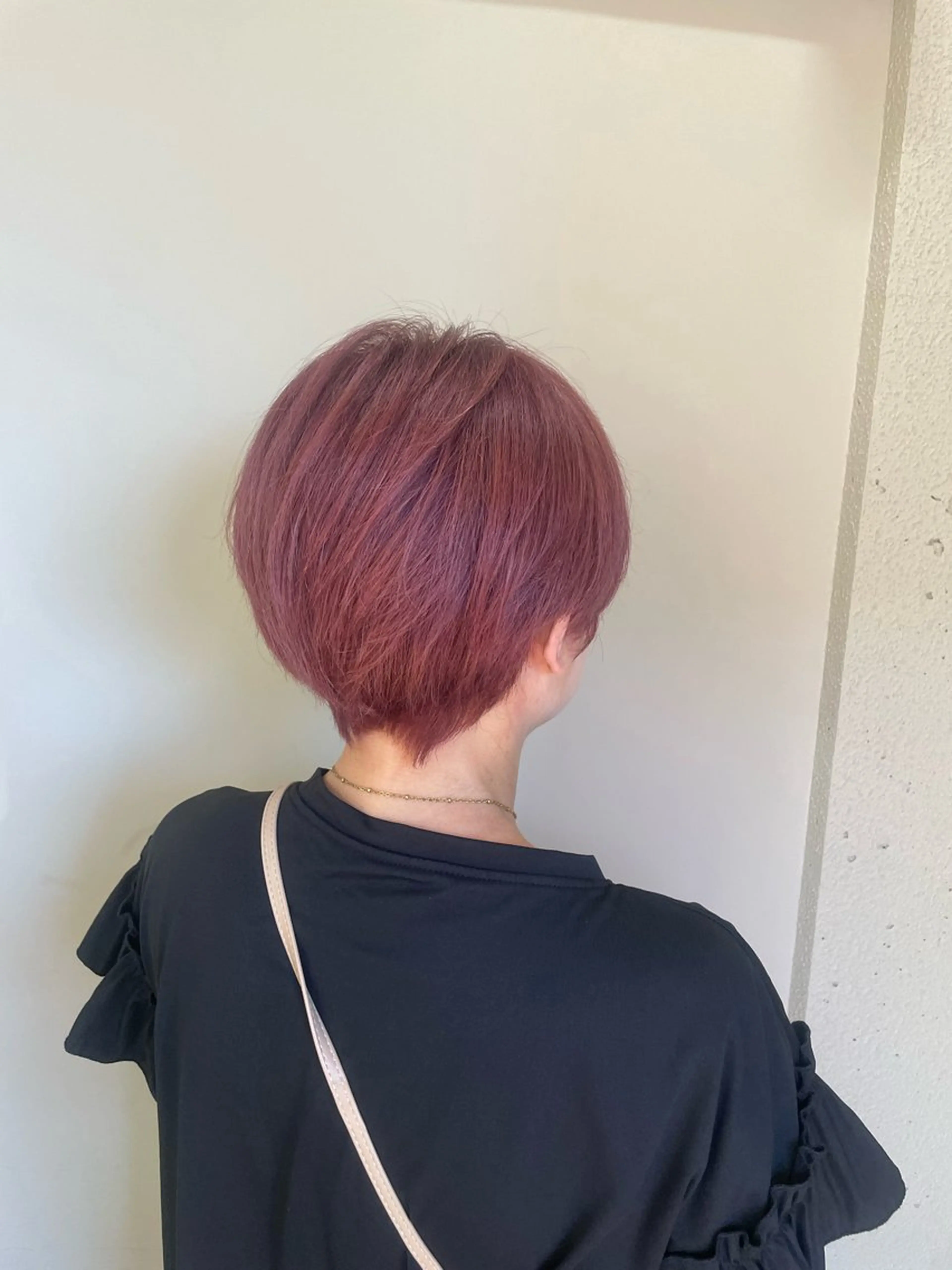 ショート カラー ピンクカラー 田川 聖菜のヘアスタイル