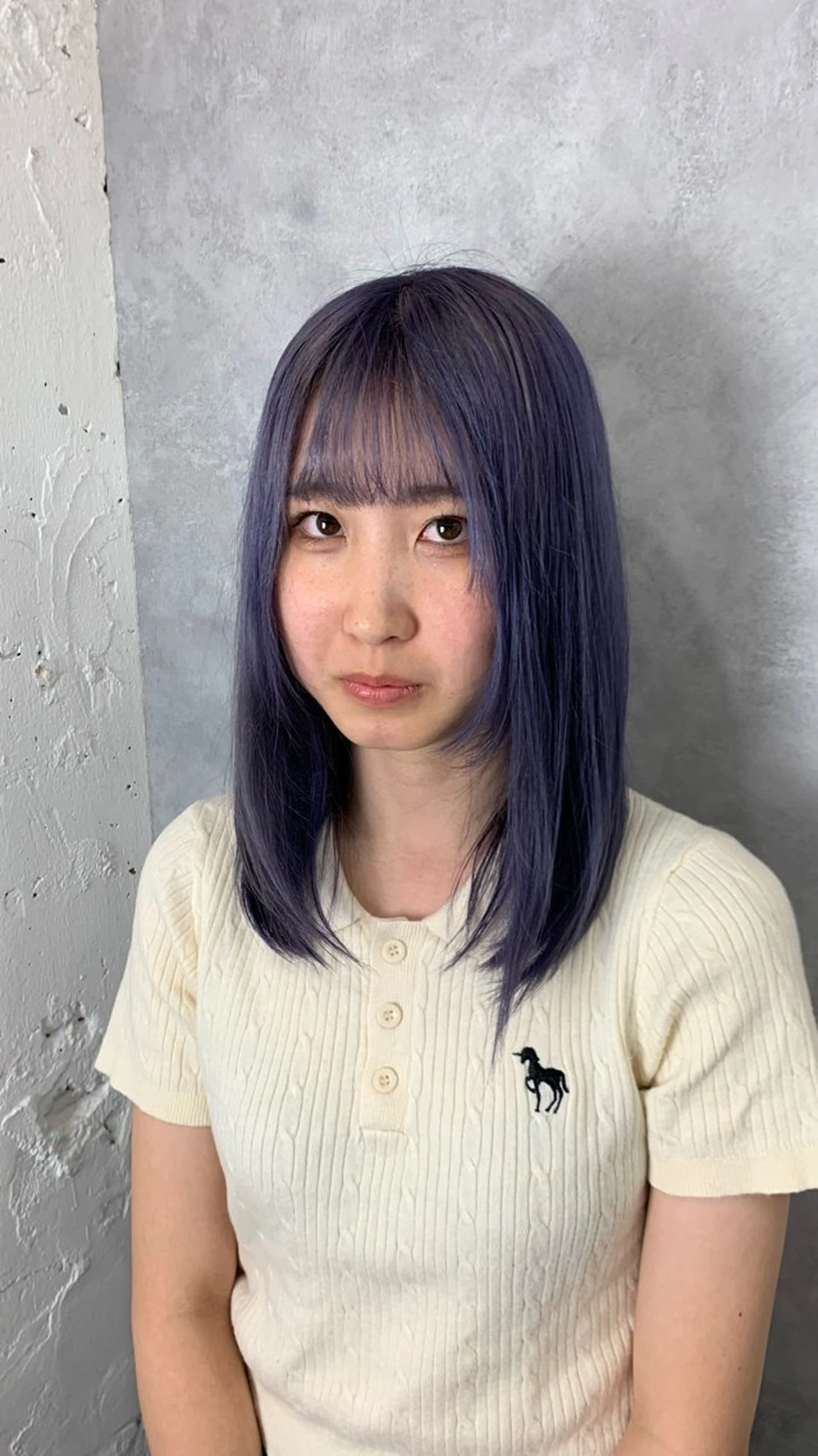 ミディアム カラー チバ ヒロトのヘアスタイル