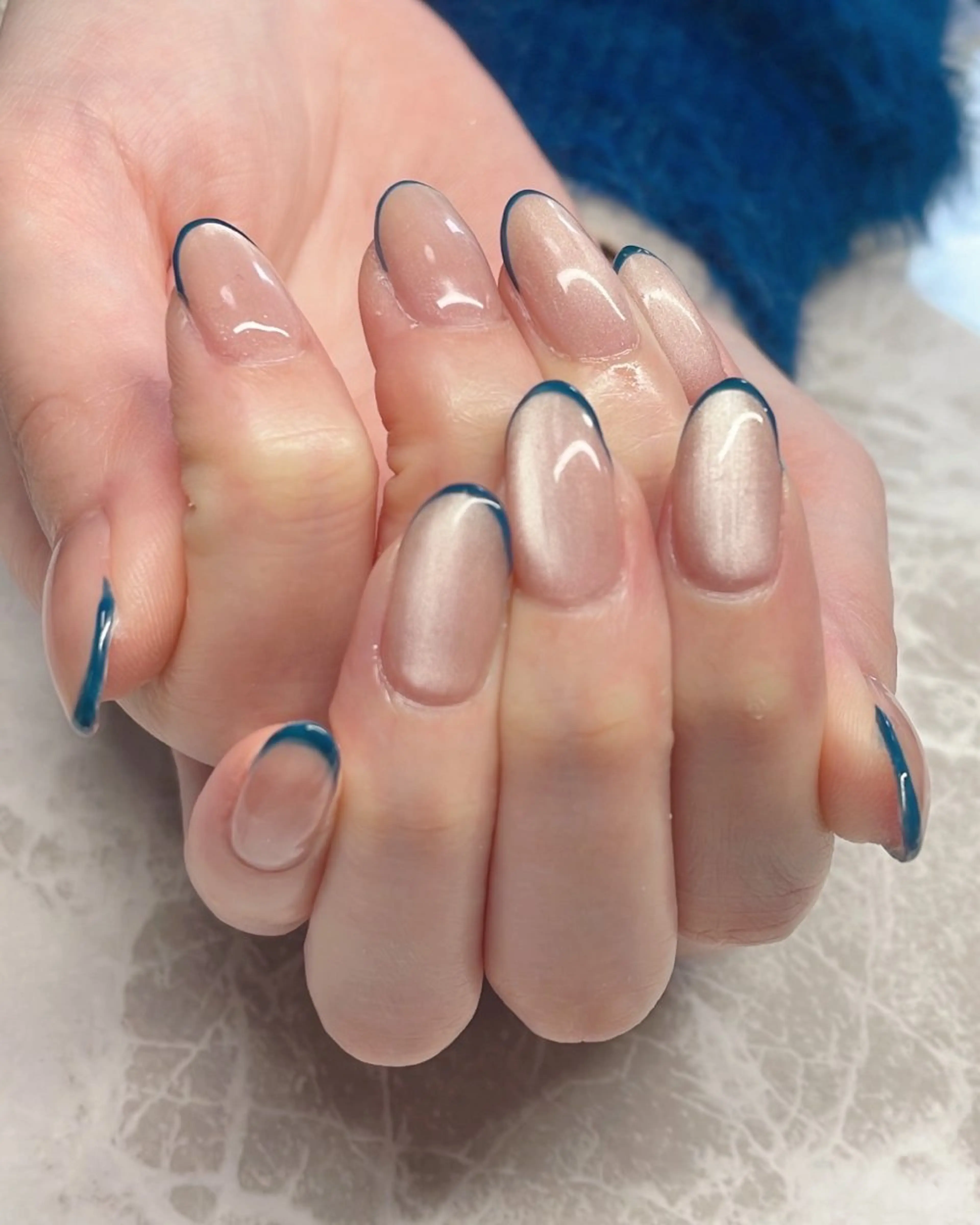 ネイル フレンチネイル マグネットネイル 【LUCE】 maiのネイルデザイン