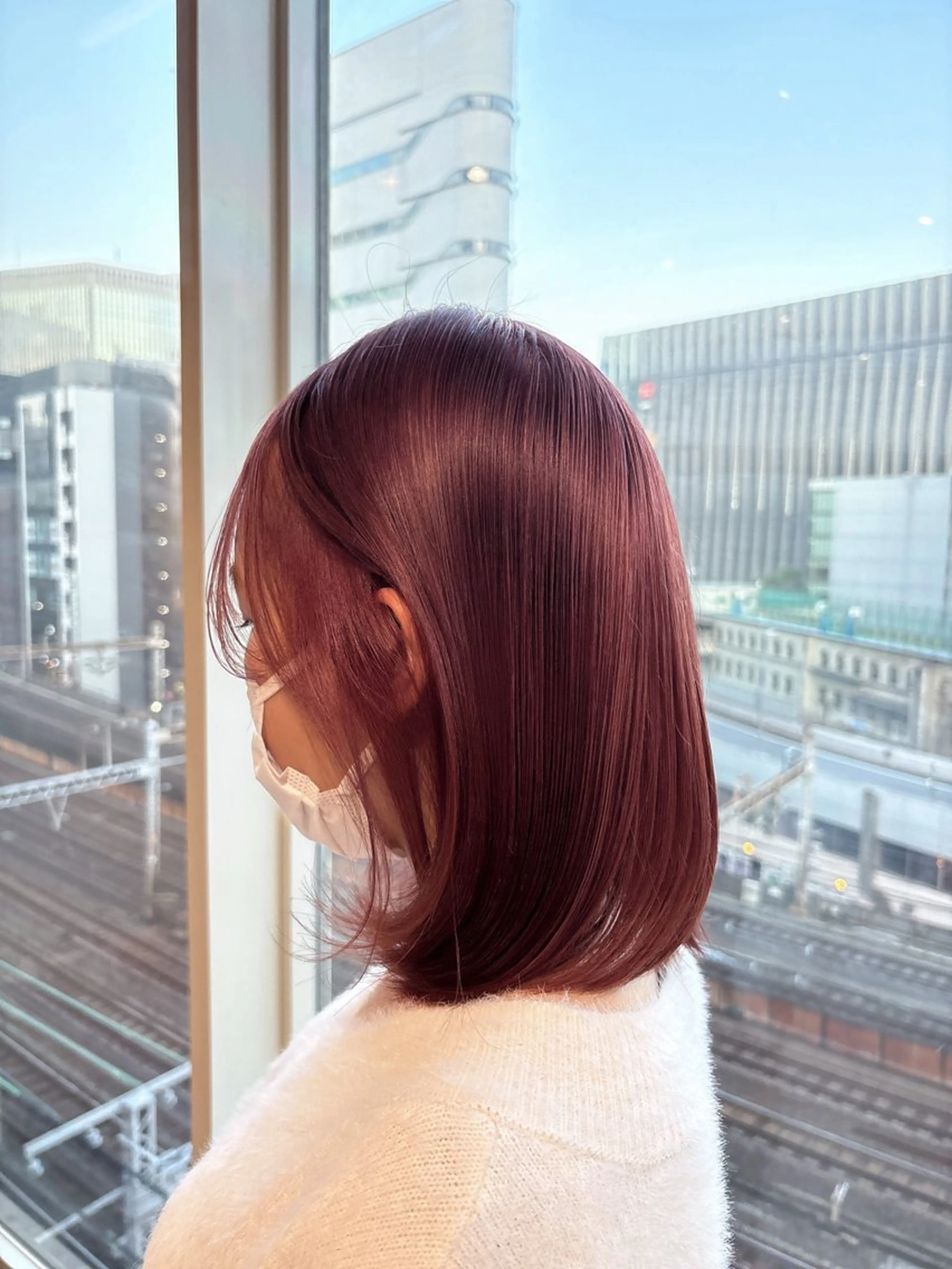 ミディアム カラー ヘアカラー 💕ハイトーン艶 カラー💕ゆぅーなのヘアスタイル