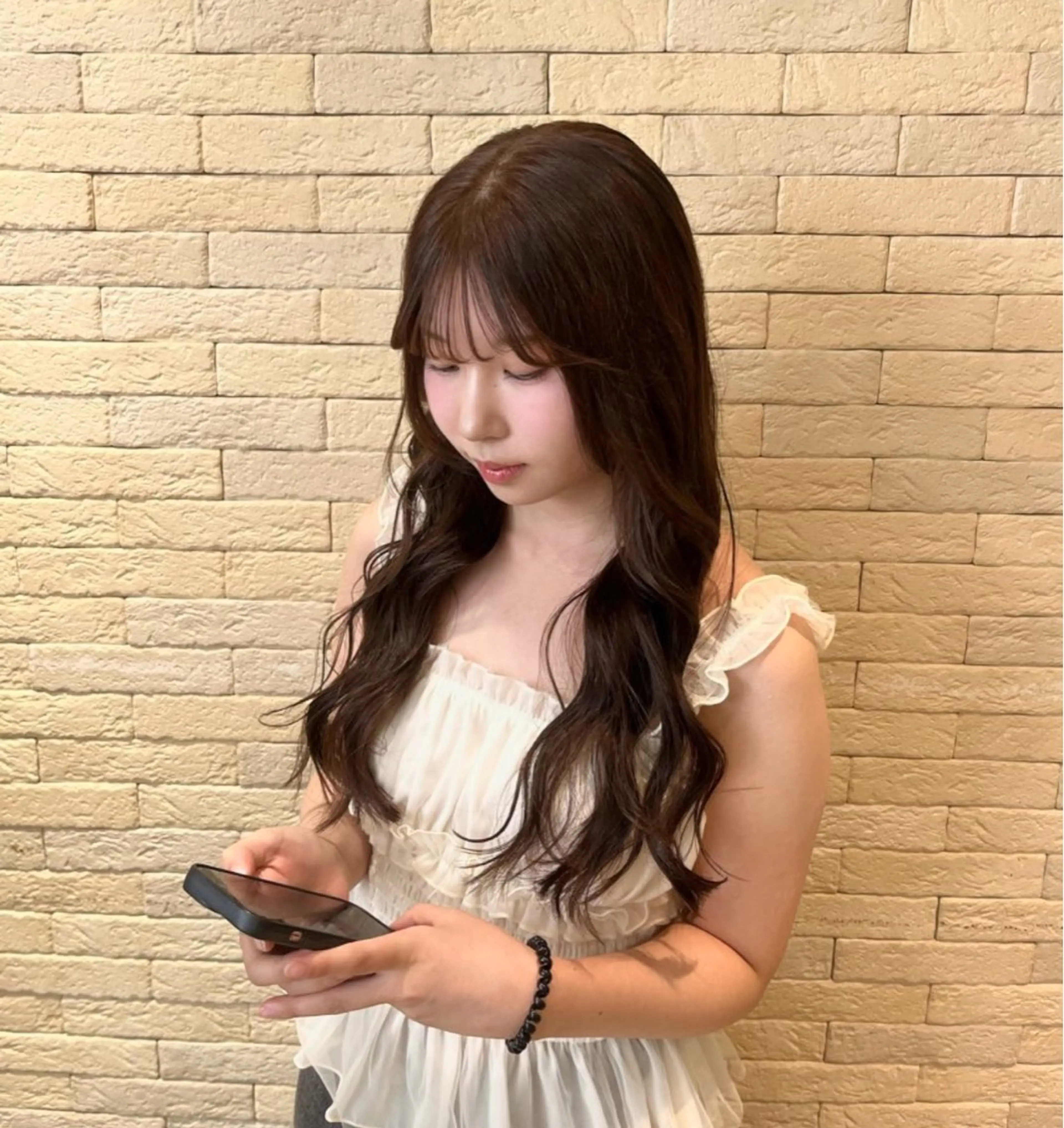 ロング チョコレートブラウン みゆ/ カラーリスト🎀のヘアスタイル