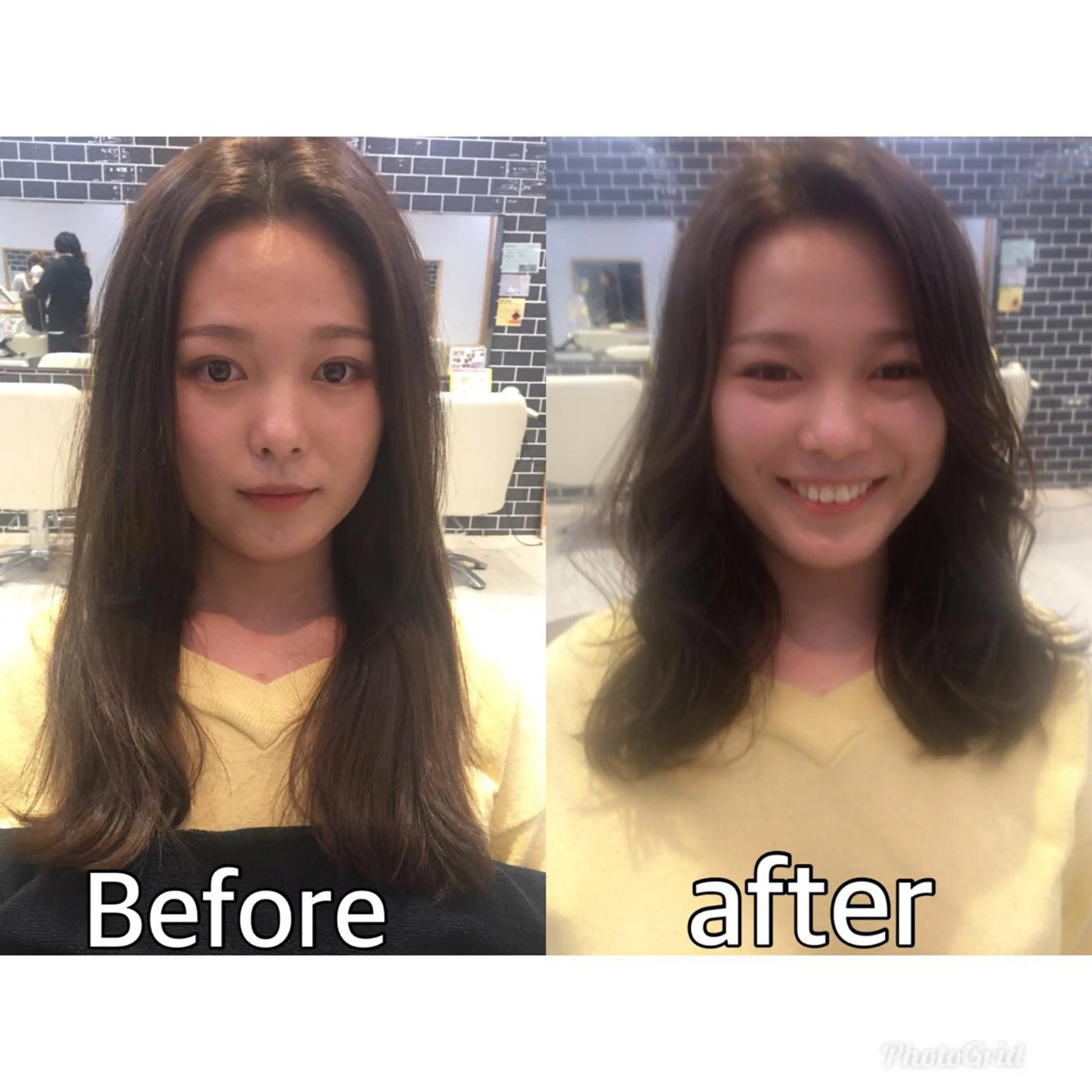セミロング カラー レイヤーカット 小顔カット 中村 美穂のヘアスタイル