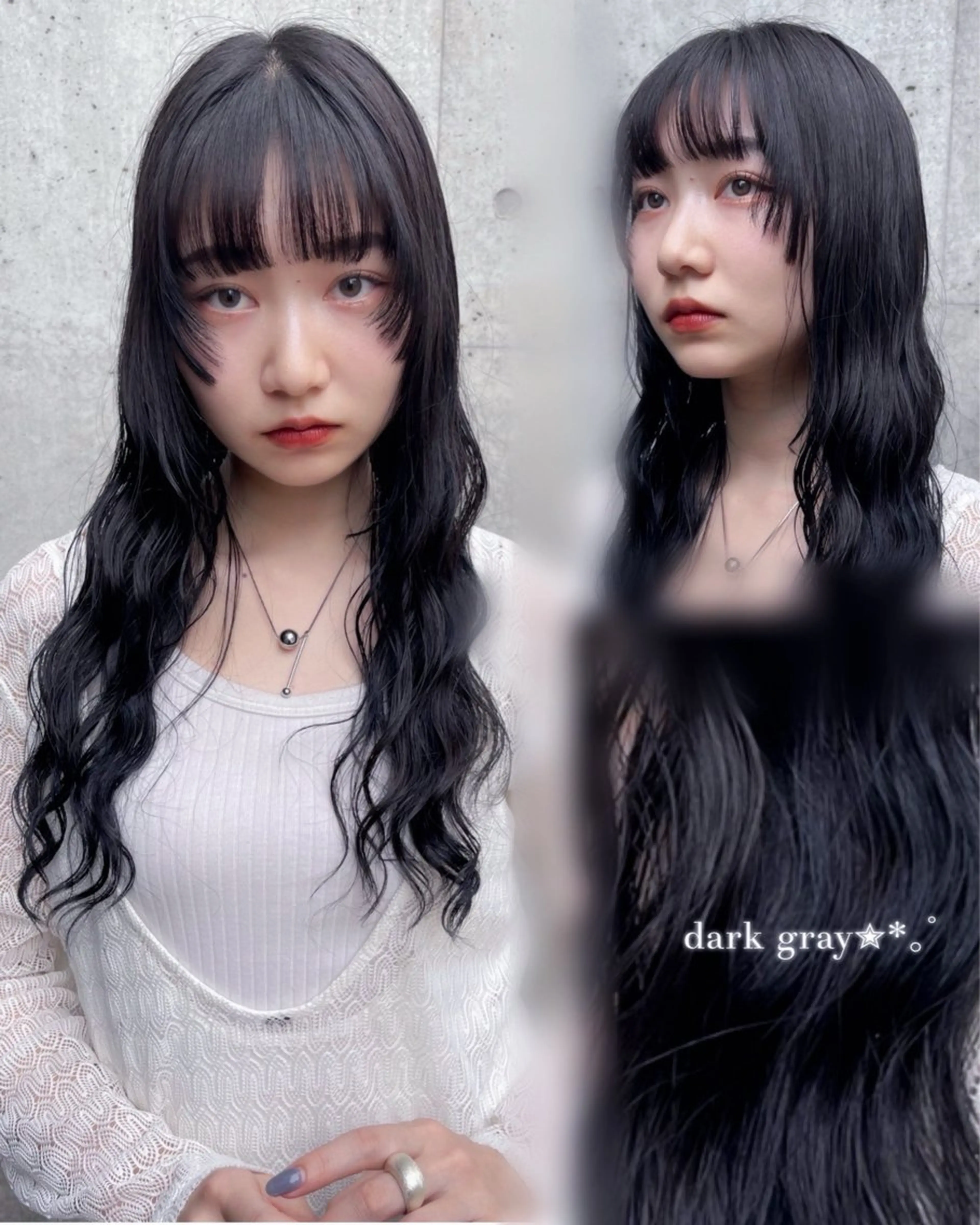 ロング 顔まわりレイヤー 顔周りカット レイヤーカット ヘアカラー トリートメント 💎艶カラー髪質改善 💎🐇uraraのヘアスタイル