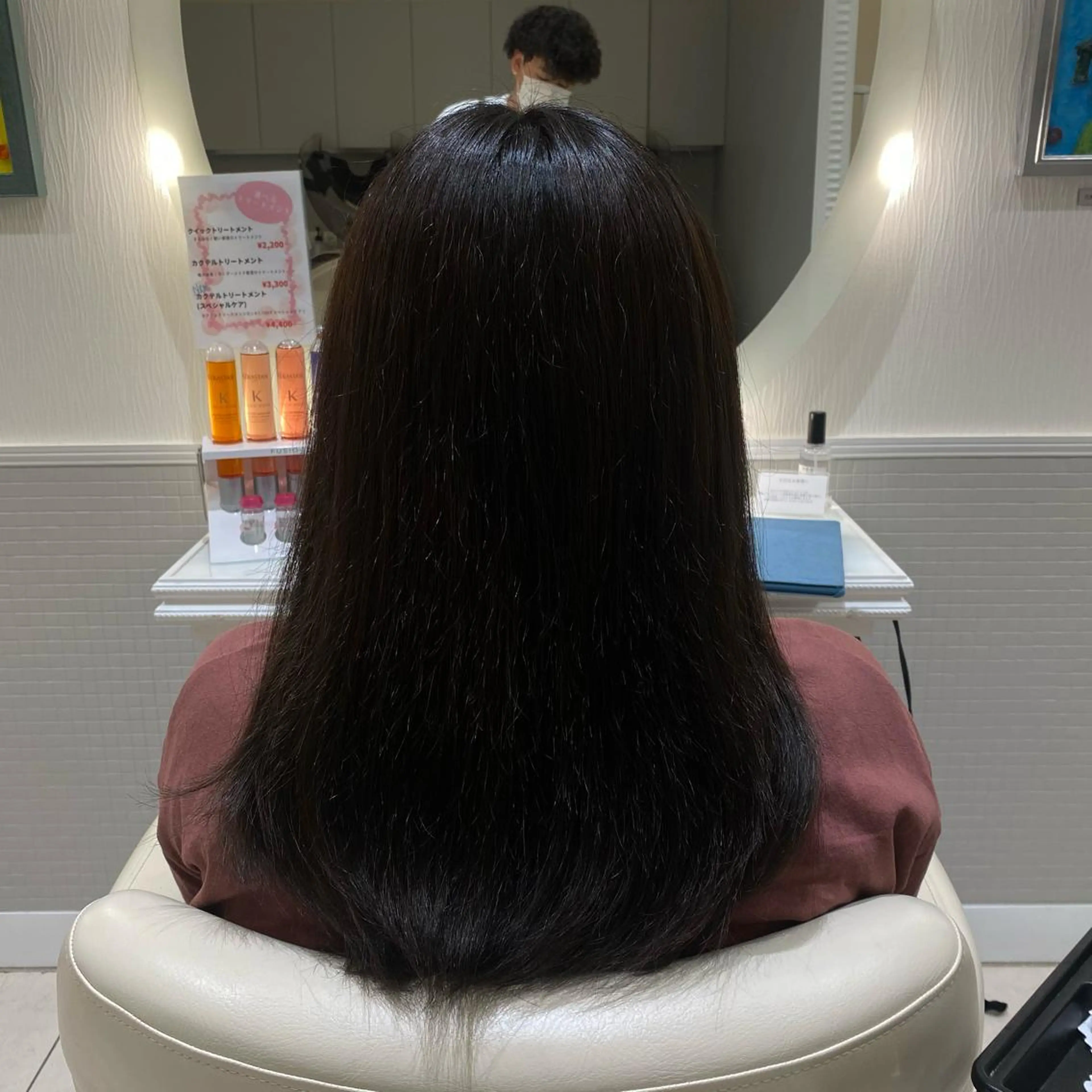 セミロング カラー アッシュ アッシュグレー アッシュグレージュ グレージュ YUMA/レイヤー/ 似合わせ/パーマのヘアスタイル