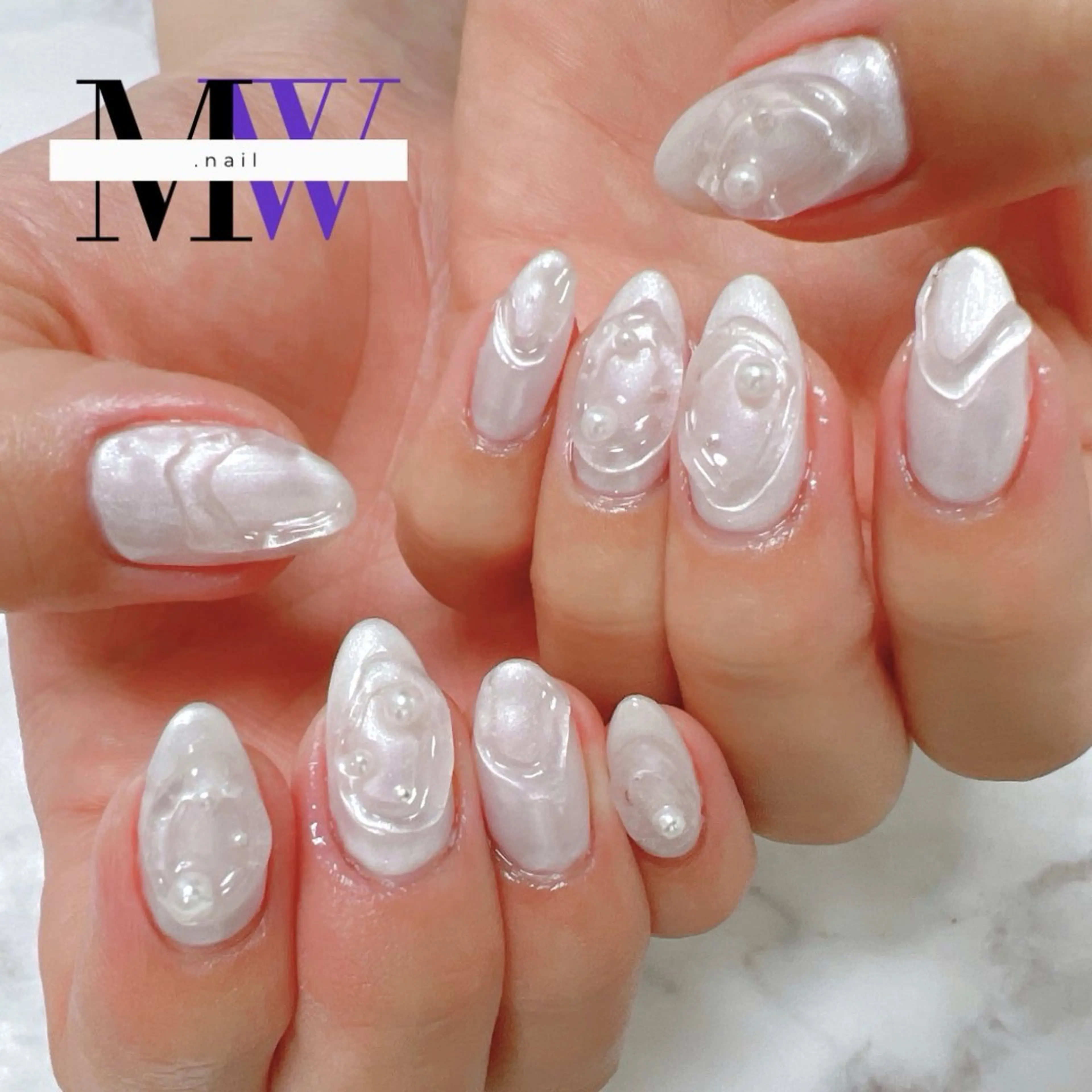 ネイル ニュアンスネイル ハンドネイル MW .nailのネイルデザイン
