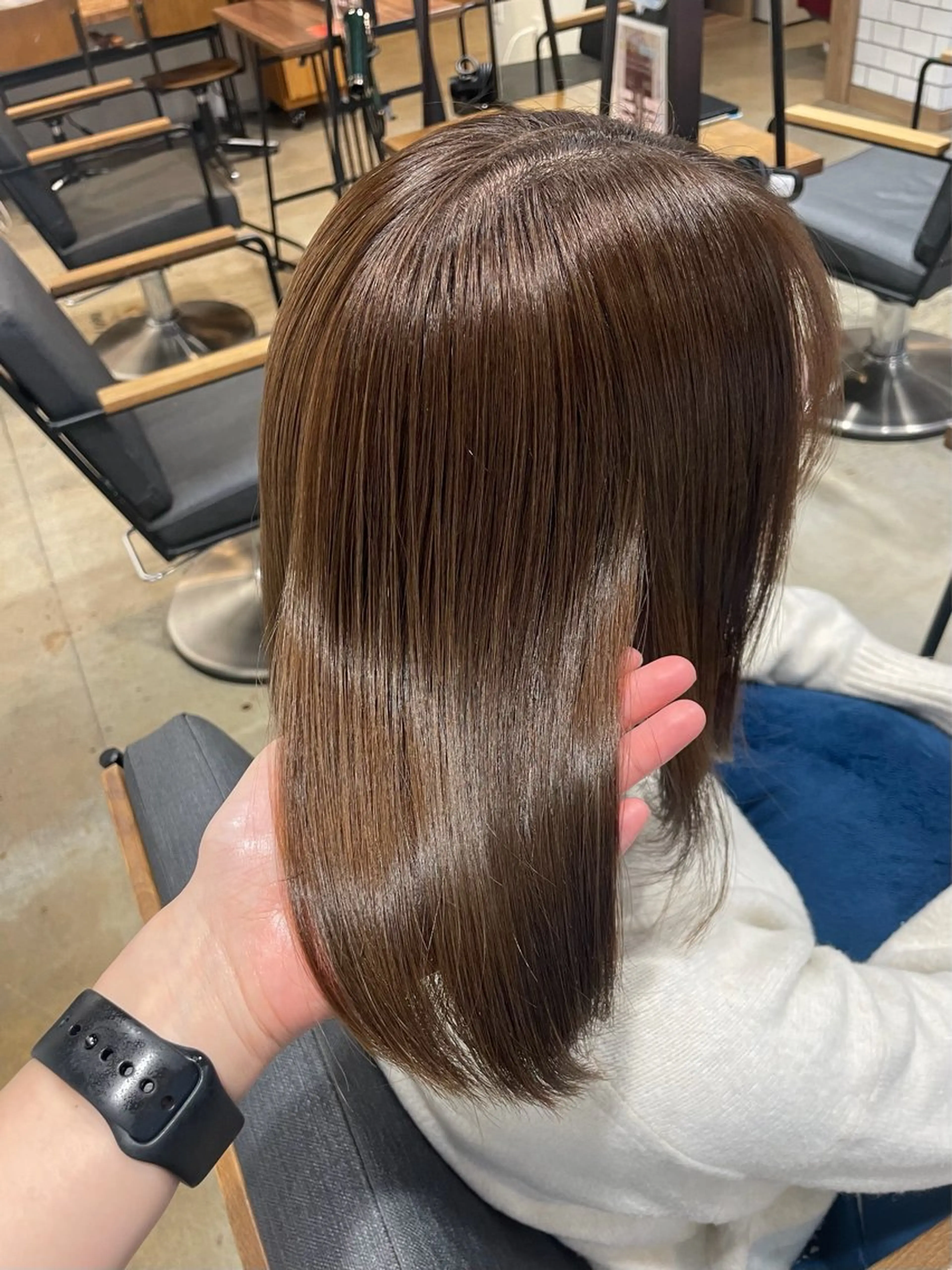 カラー ブラウンカラー オリーブブラウン 髪質改善 ヘアカラー 髪質改善カラー× レイヤー/rinaのヘアスタイル