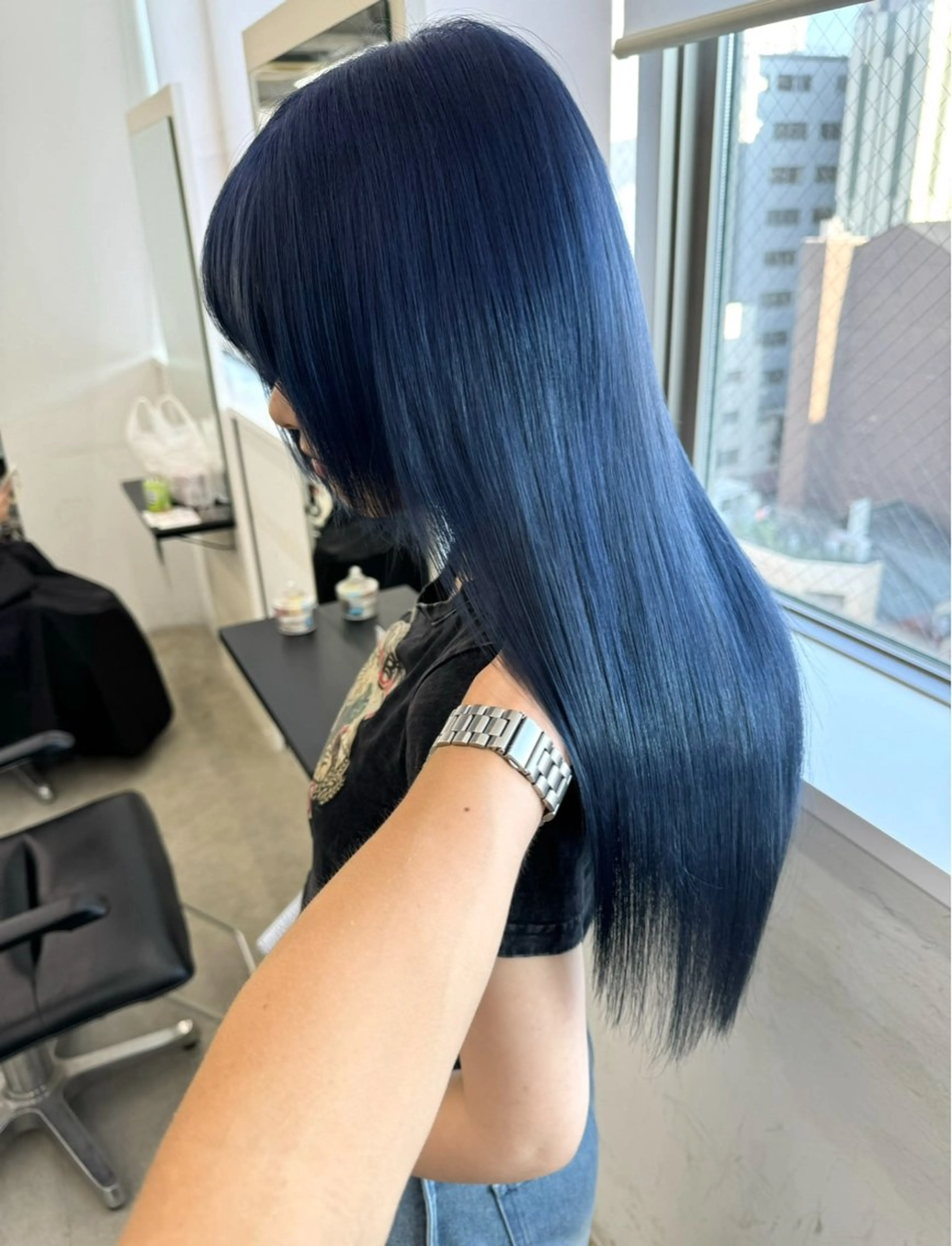 ロング カラー ヘアカラー 新美 蓮のヘアスタイル