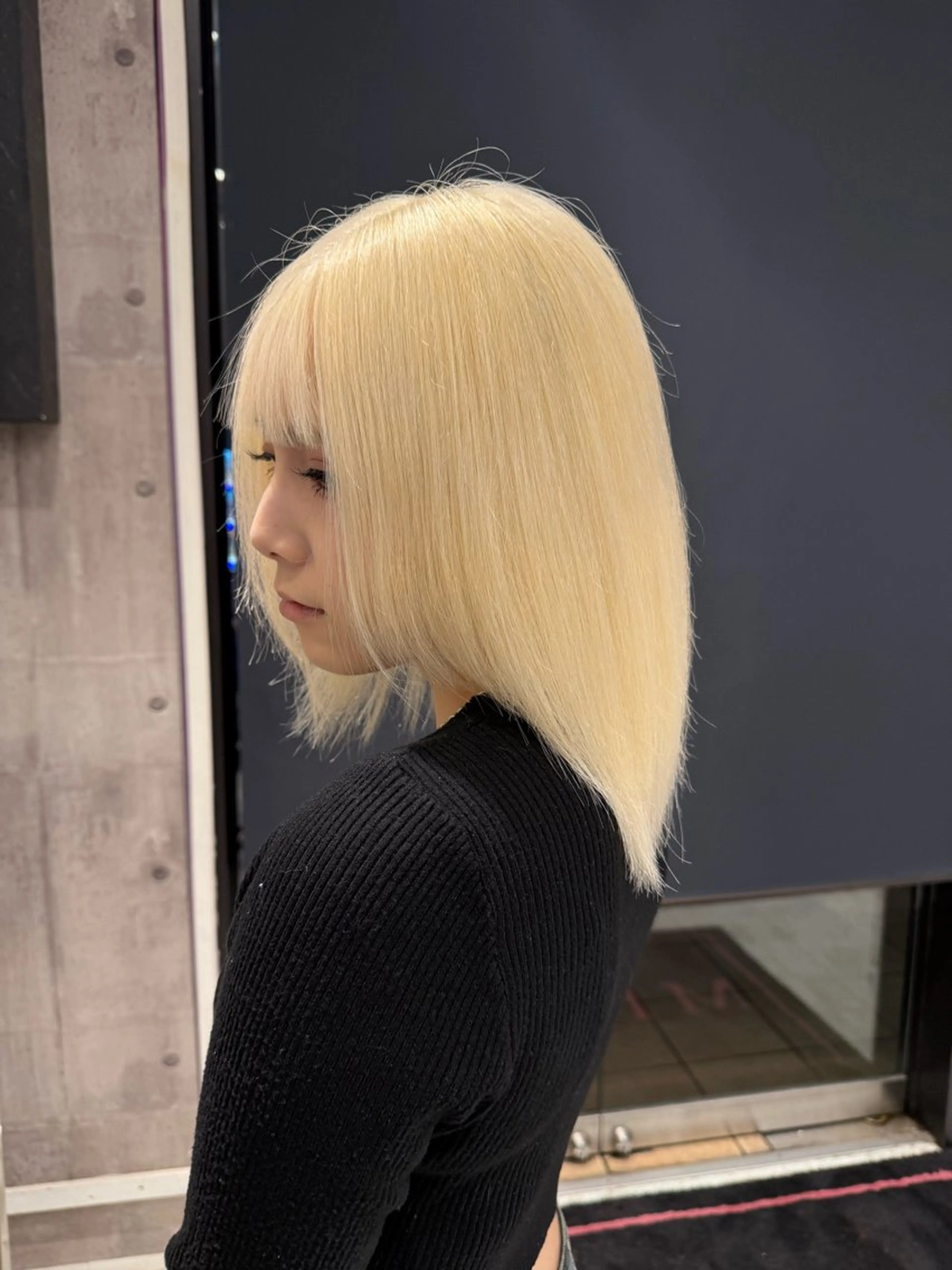 セミロング カラー ブロンド ピンクカラー ヘアカラー 【🥀履歴修正🥀】 ハイトーン職人/拓真のヘアスタイル