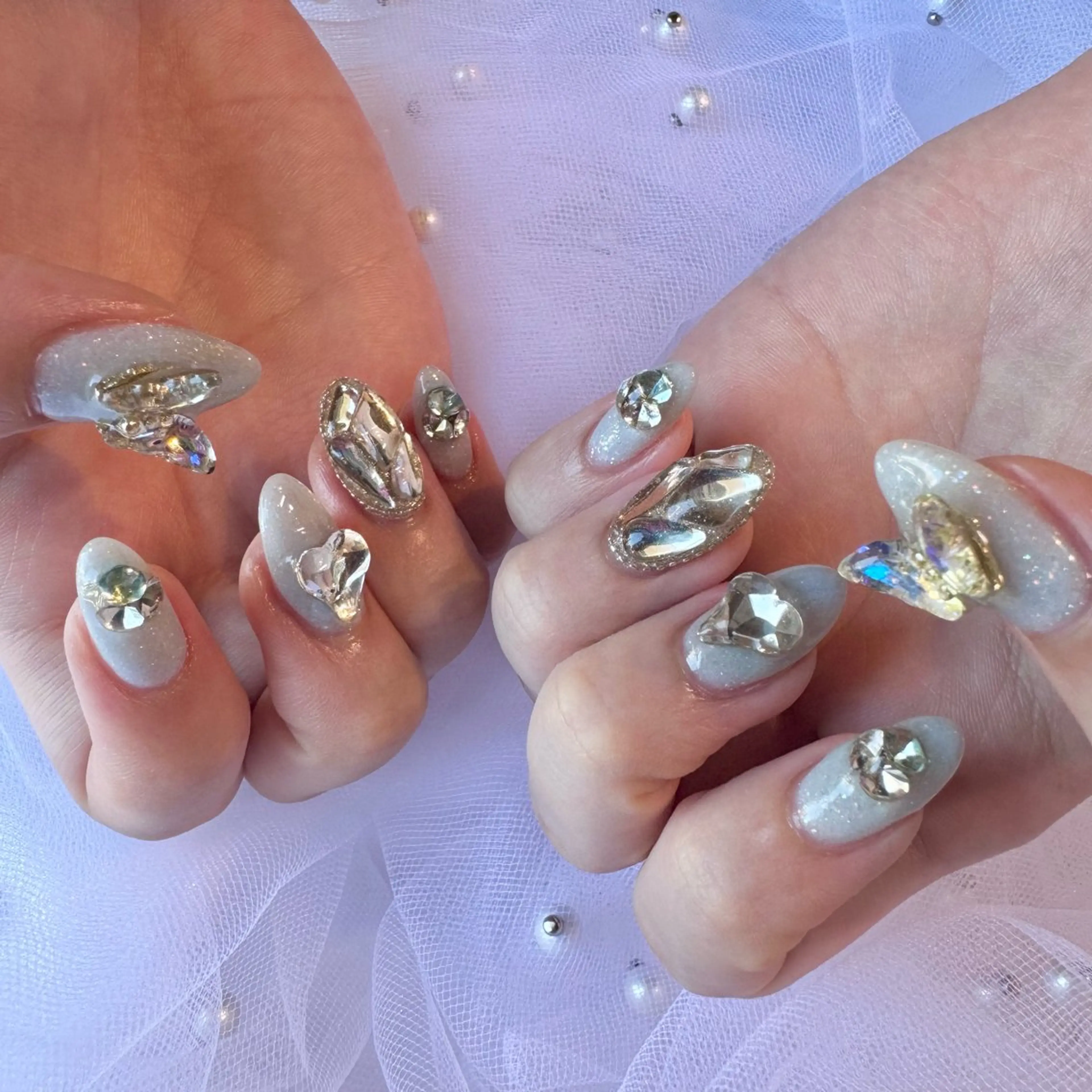 ネイル キラキラネイル ハンドネイル nail salon e'mu💐のネイルデザイン