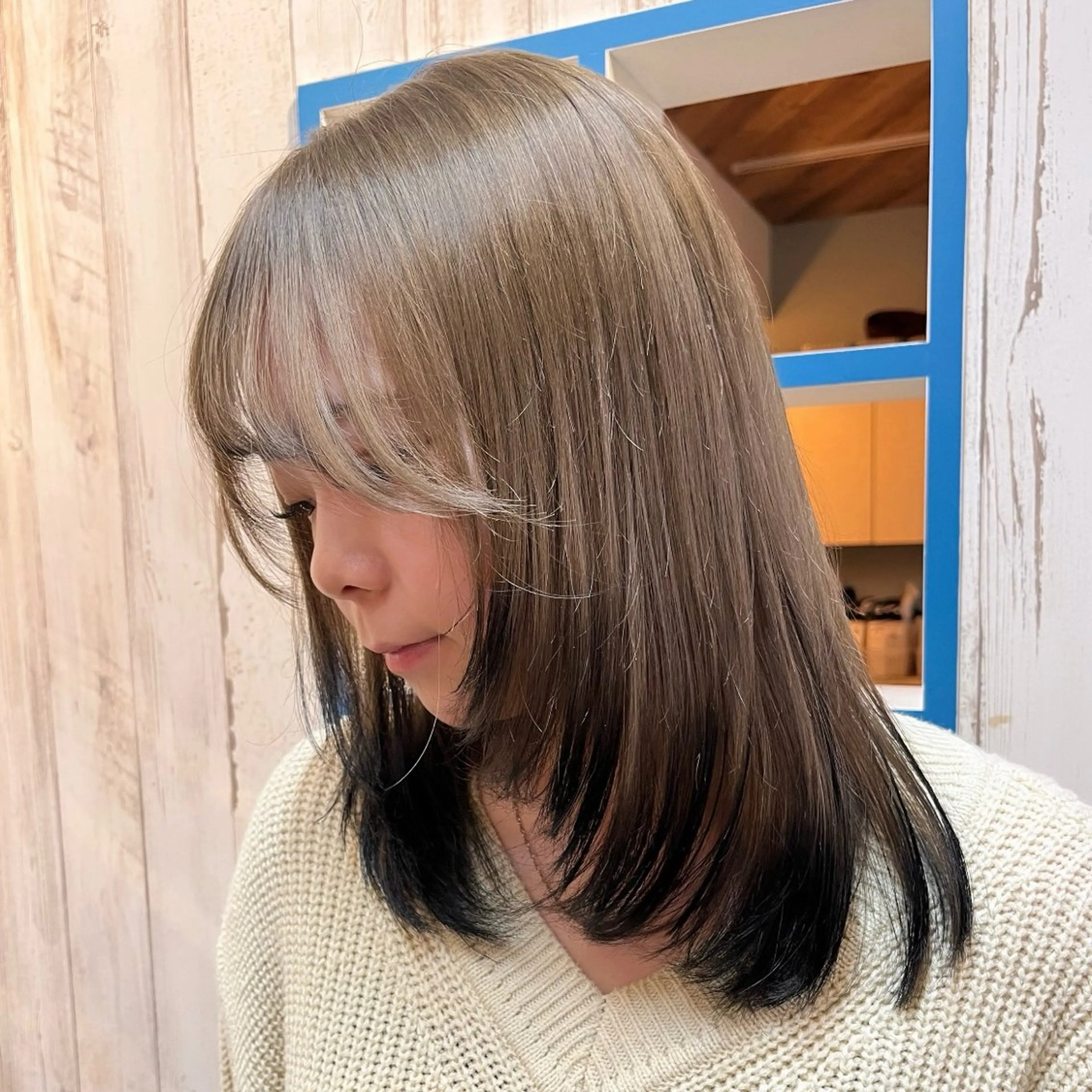 セミロング レイヤーカット カット ヘアカラー IMARI /のヘアスタイル