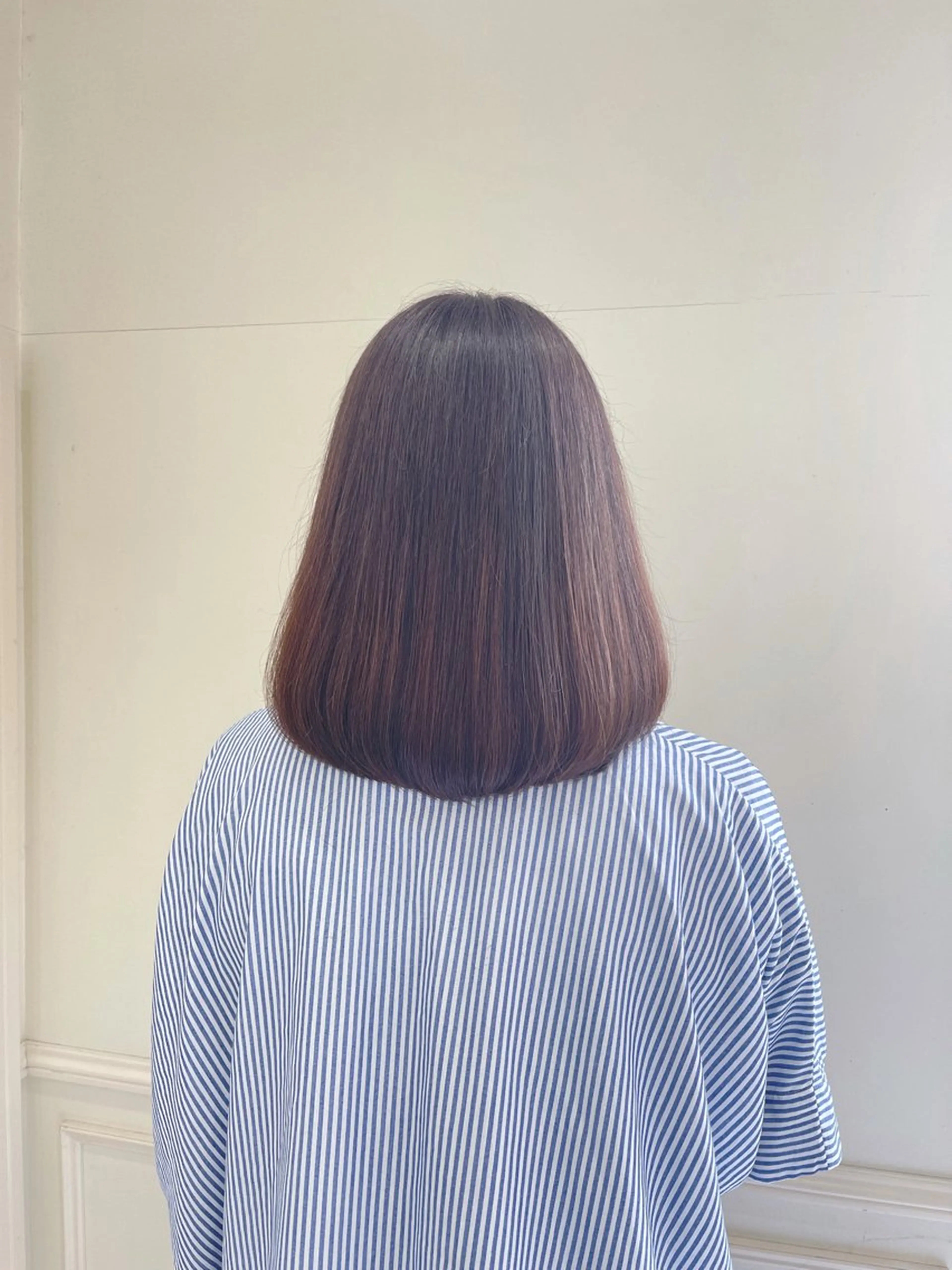 ミディアム ボブ カット ヘアカラー トリートメント midori 🎀 ͗ ͗のヘアスタイル