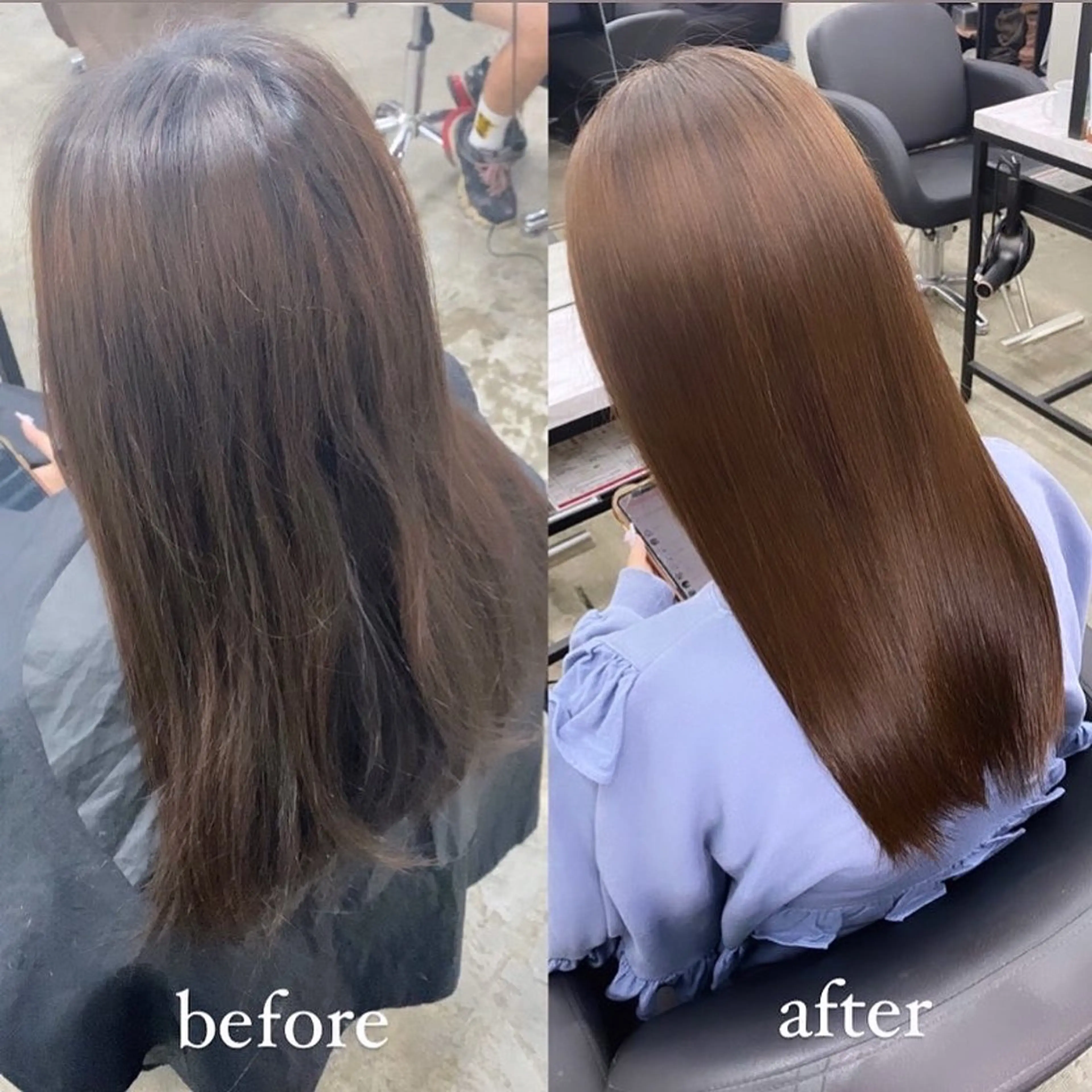 ロング カラー ベージュカラー ミルクティーベージュ 髪質改善 トリートメント 艶ハイトーン特化 tatsuのヘアスタイル
