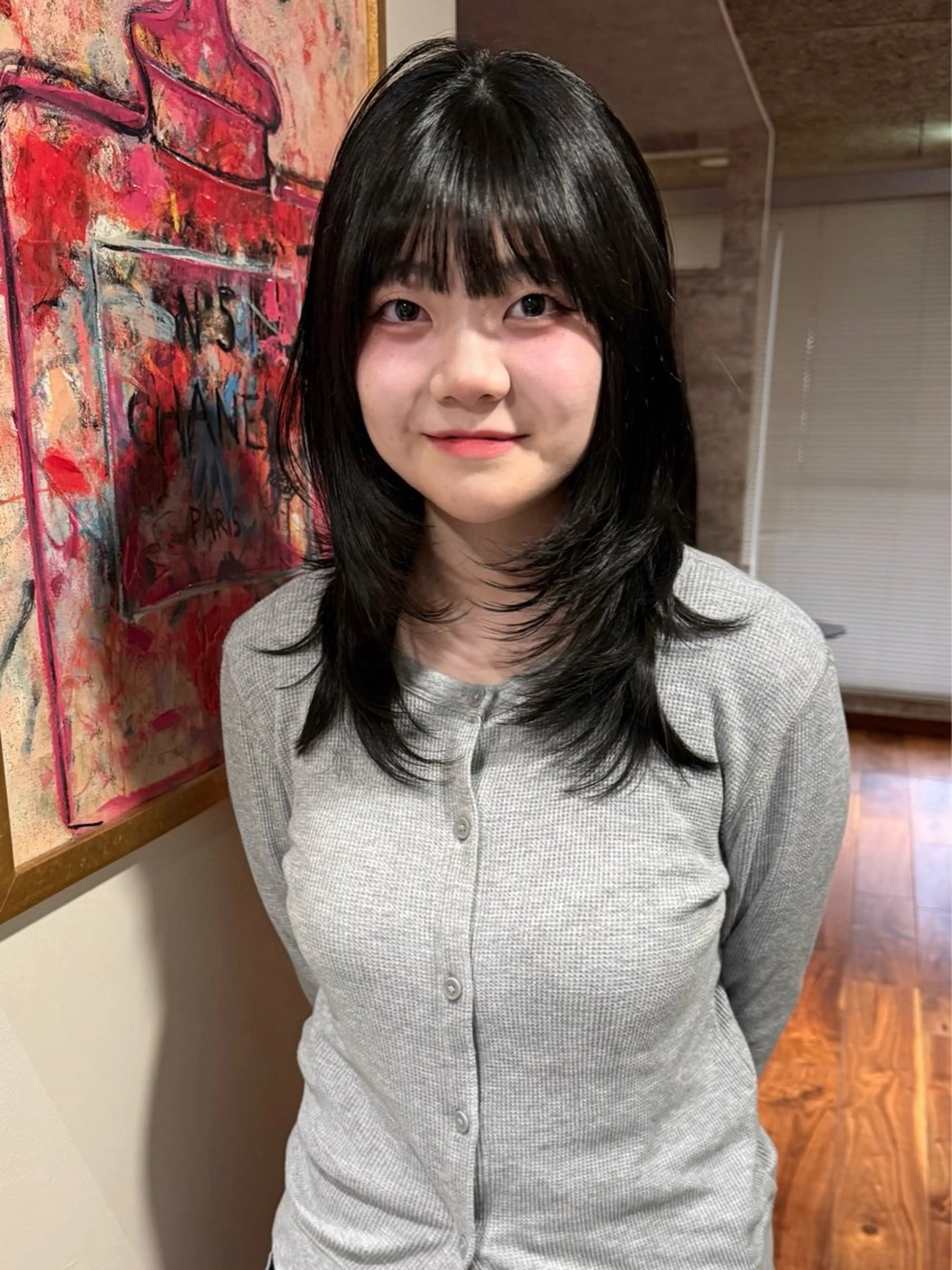 ミディアム カラー 似合わせカット カット ヘアカラー トリートメント mai / linoah˚✧のヘアスタイル