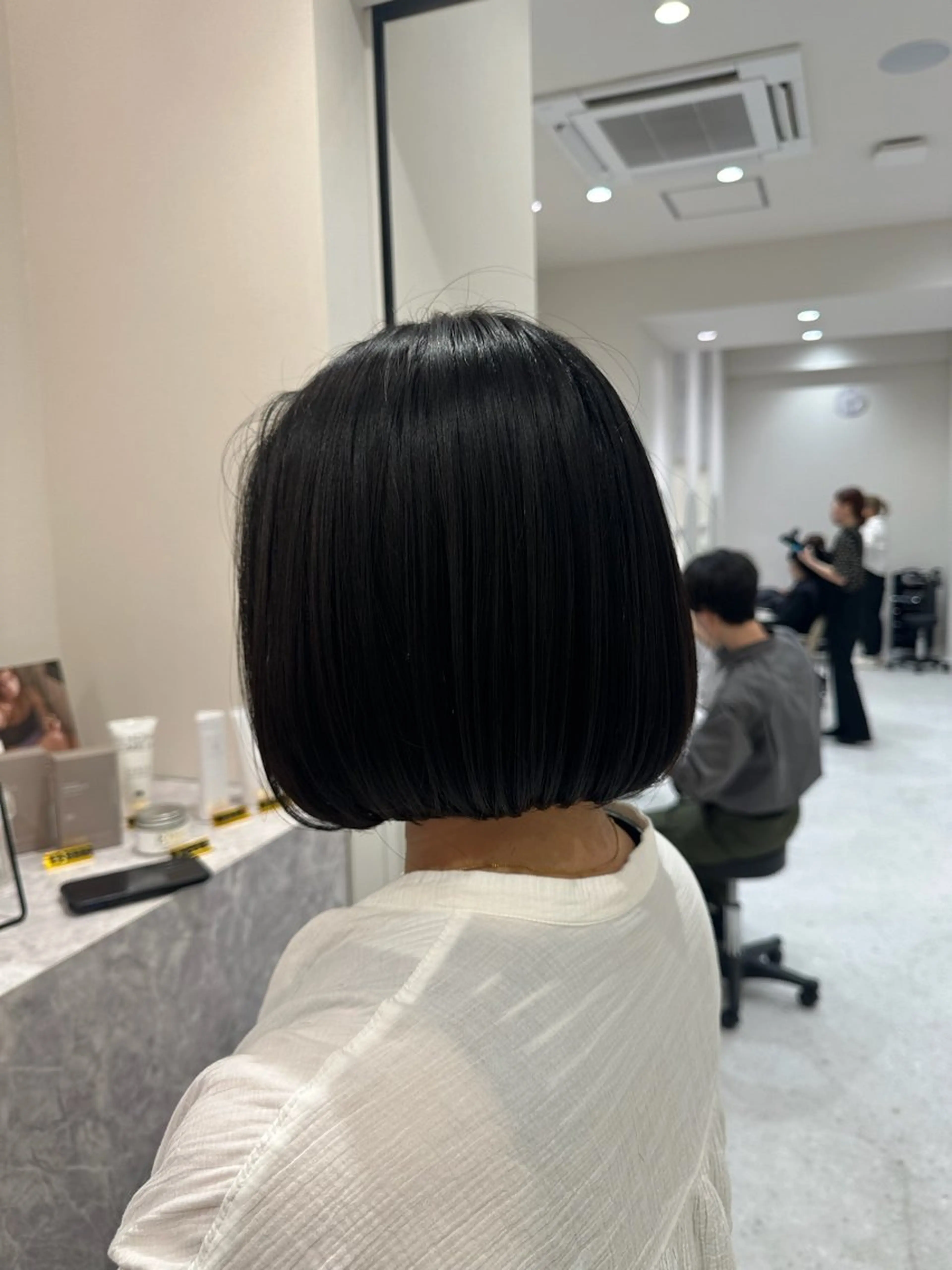 ショート パーマ カット 縮毛矯正 トリートメント 韓国レイヤー✨ yasuko銀座のヘアスタイル