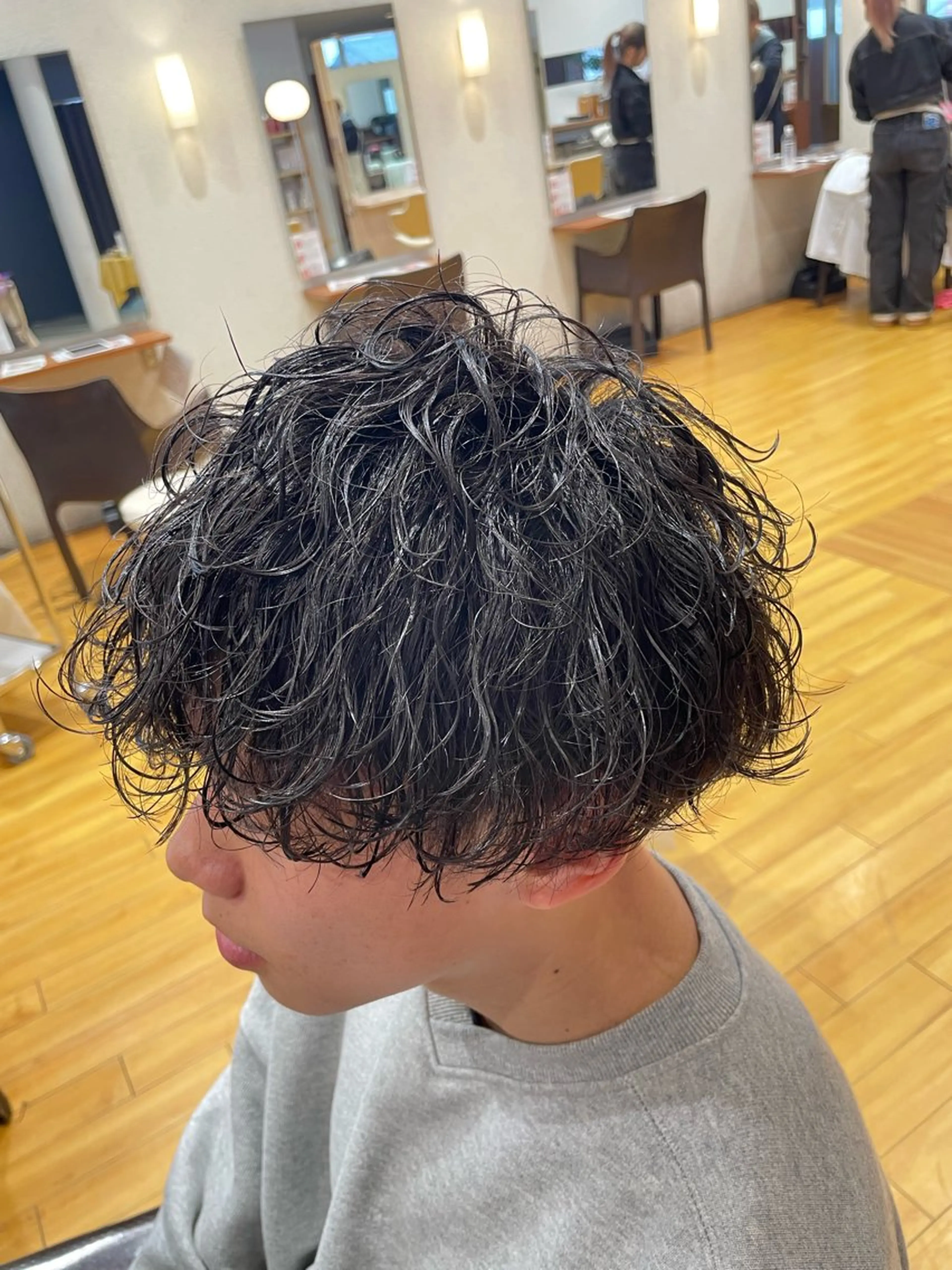 パーマ メンズ 豊永 椋哉のヘアスタイル