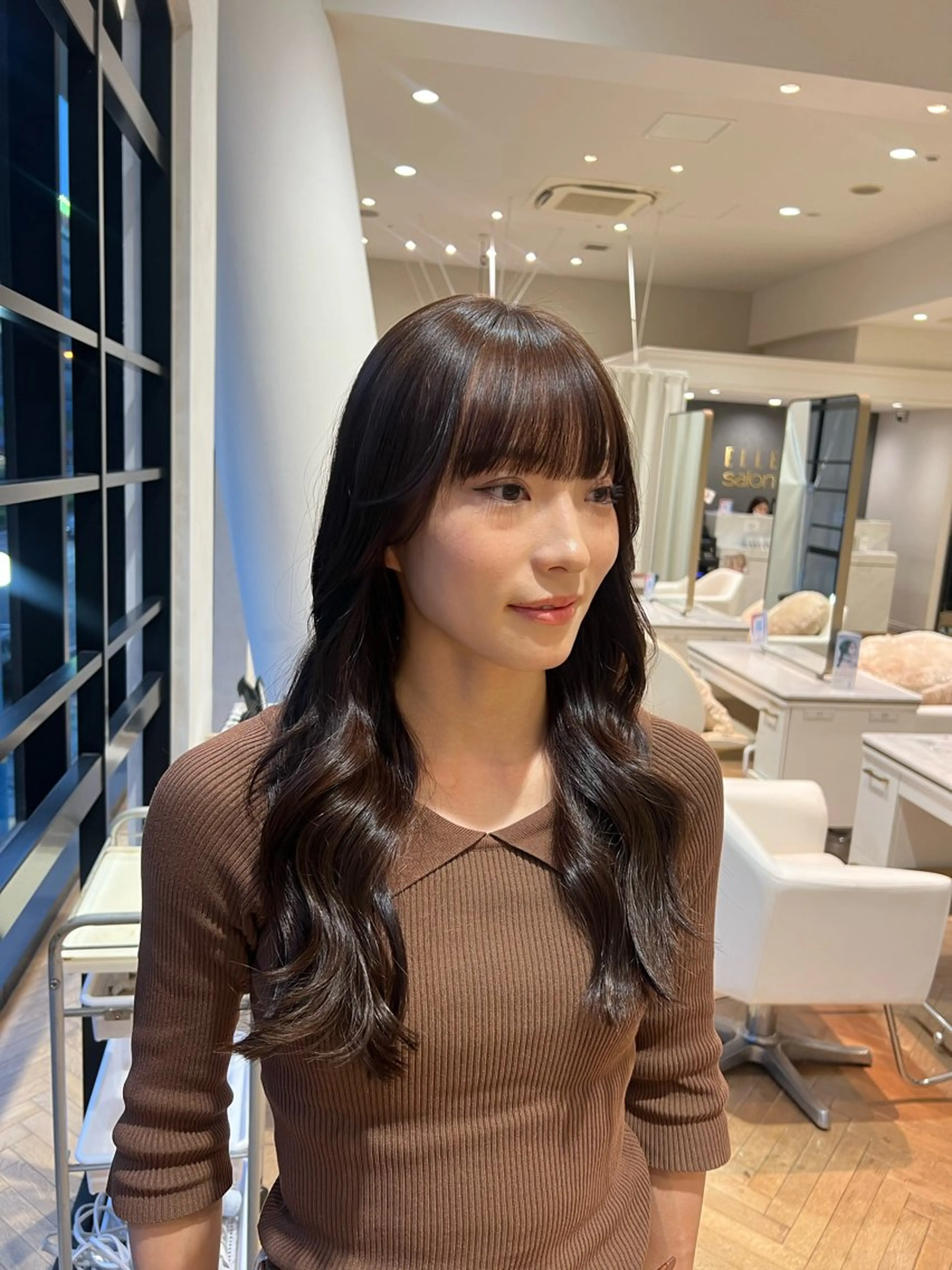 ロング カラー ブラウンカラー 韓国風ヘア レイヤーカット 似合わせ/レイヤー 💟SAEのヘアスタイル