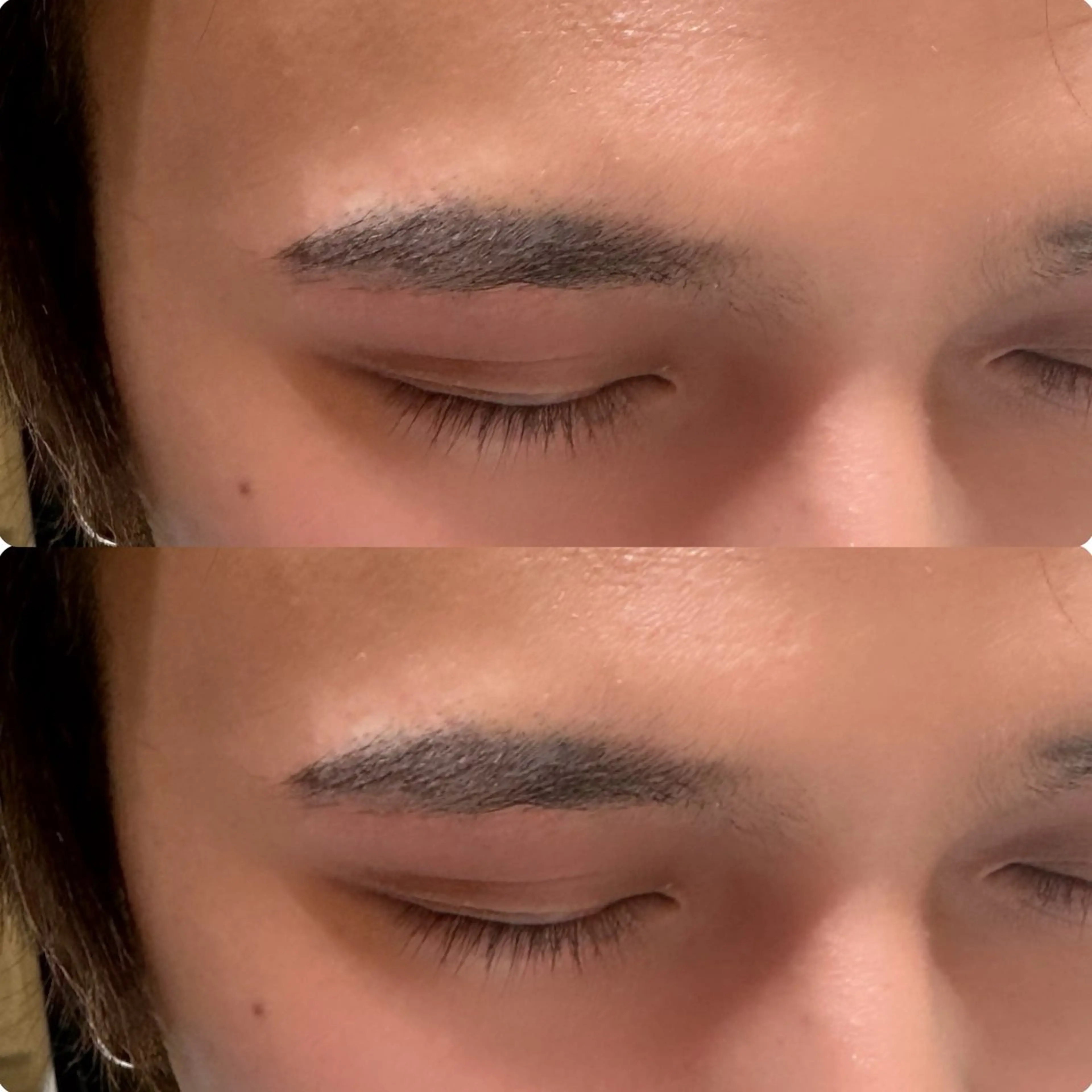 メンズ アイブロウ レイヤー/顔周り/透 明感カラー/うる艶のヘアスタイル