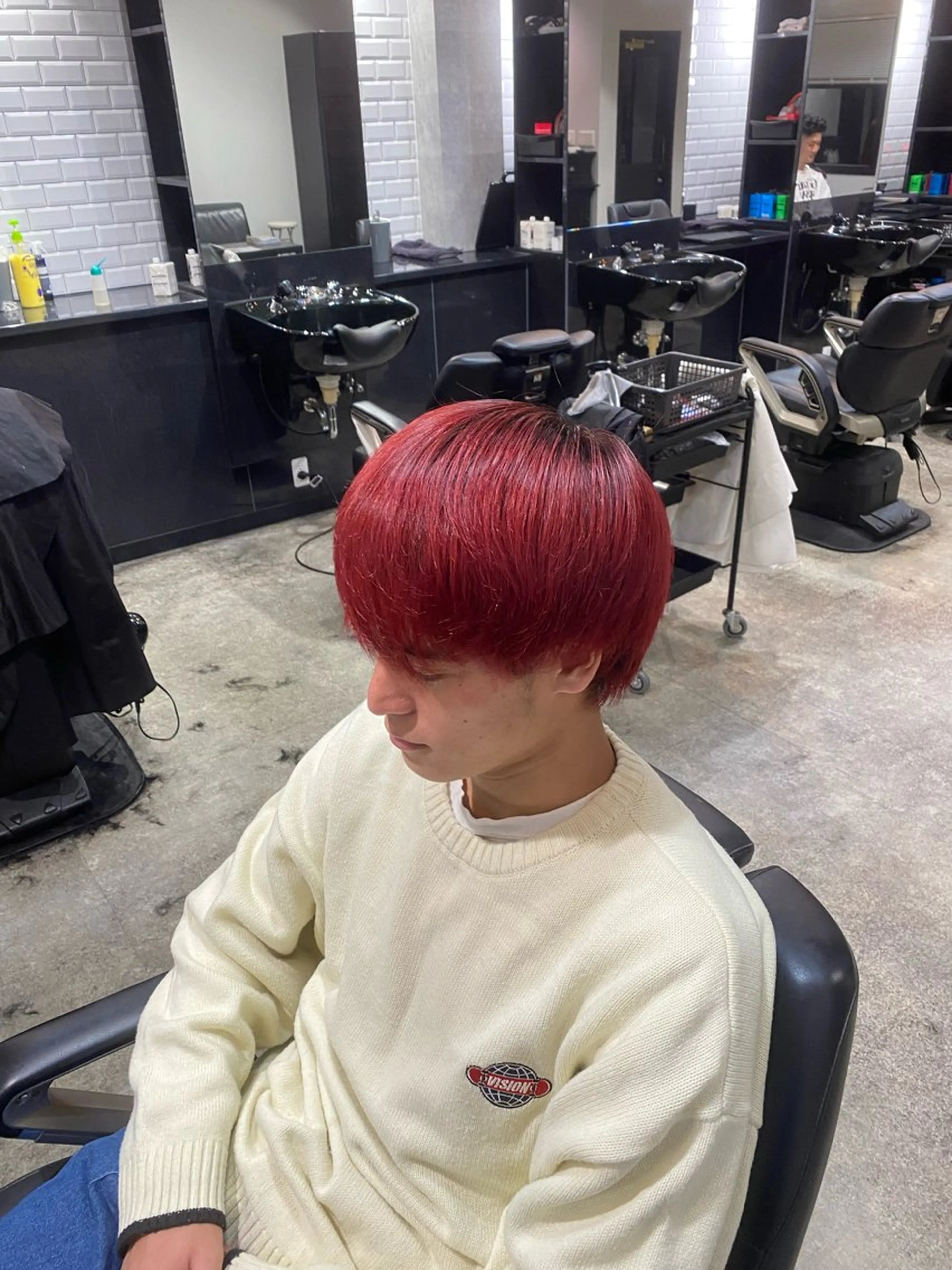 ショート カラー メンズ カット ヘアカラー メンズ専門美容師 BORDO/神谷のヘアスタイル