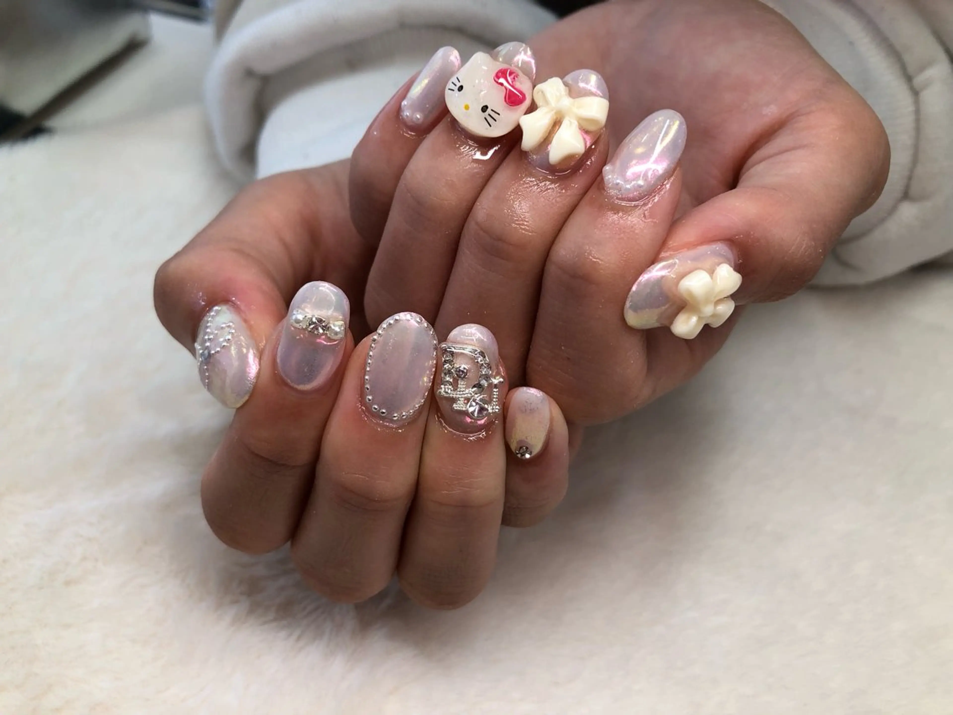 ネイル ガーリー ワンホンネイル Epokku ネイルサロンのネイルデザイン