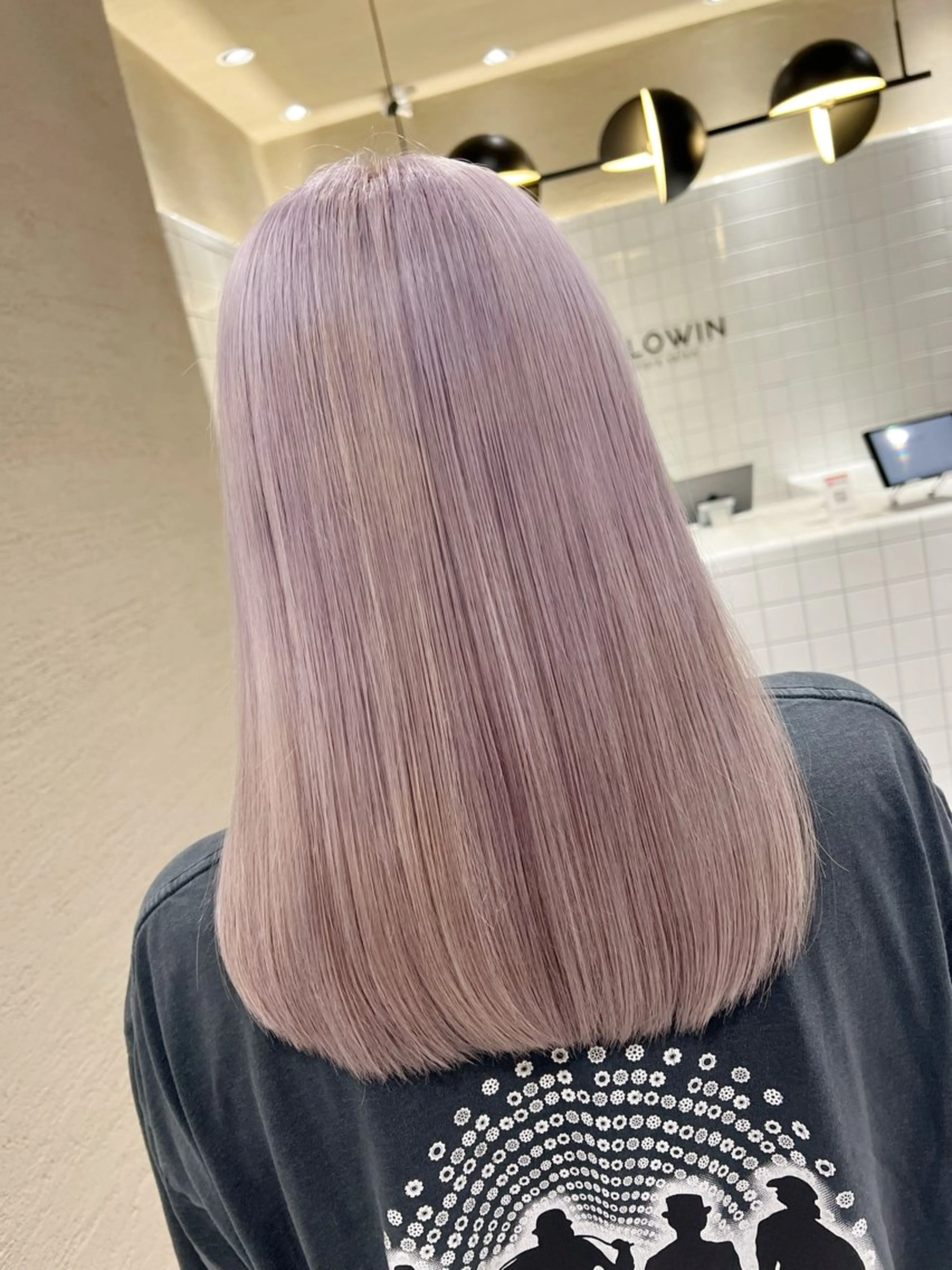 セミロング カラー ヘアアレンジ ラベンダーカラー ラベンダーピンク ピンクカラー 髪質改善 トリートメント ヘアカラー トリートメント 新宿color🐝 AYAKA🌈💖のヘアスタイル